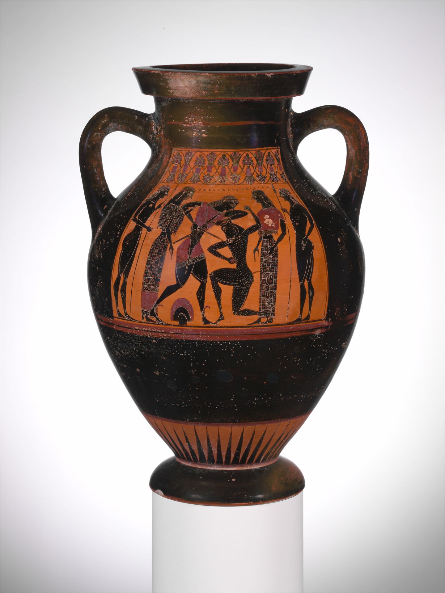 Terracotta amphora (jar) by Taleides