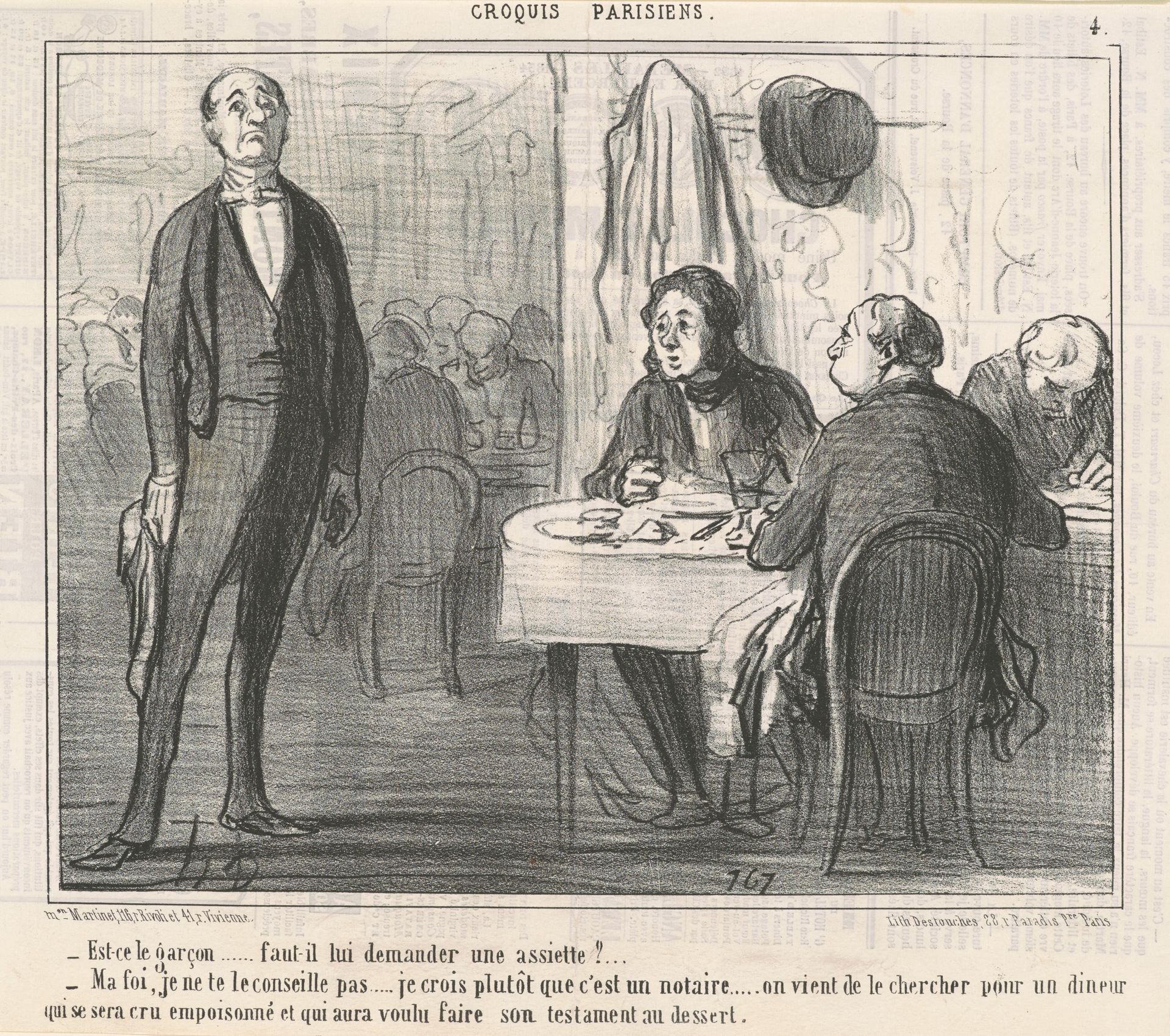 Est-ce le garçon? by Honoré Daumier
