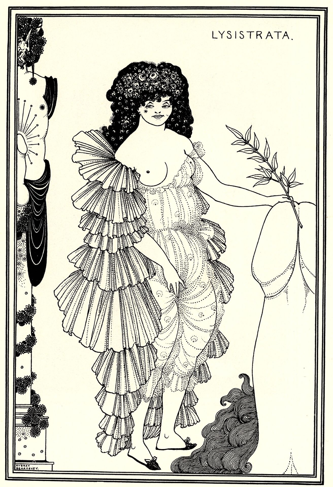 Lysistrata Shielding Her Coynte by Aubrey Vincent Beardsley