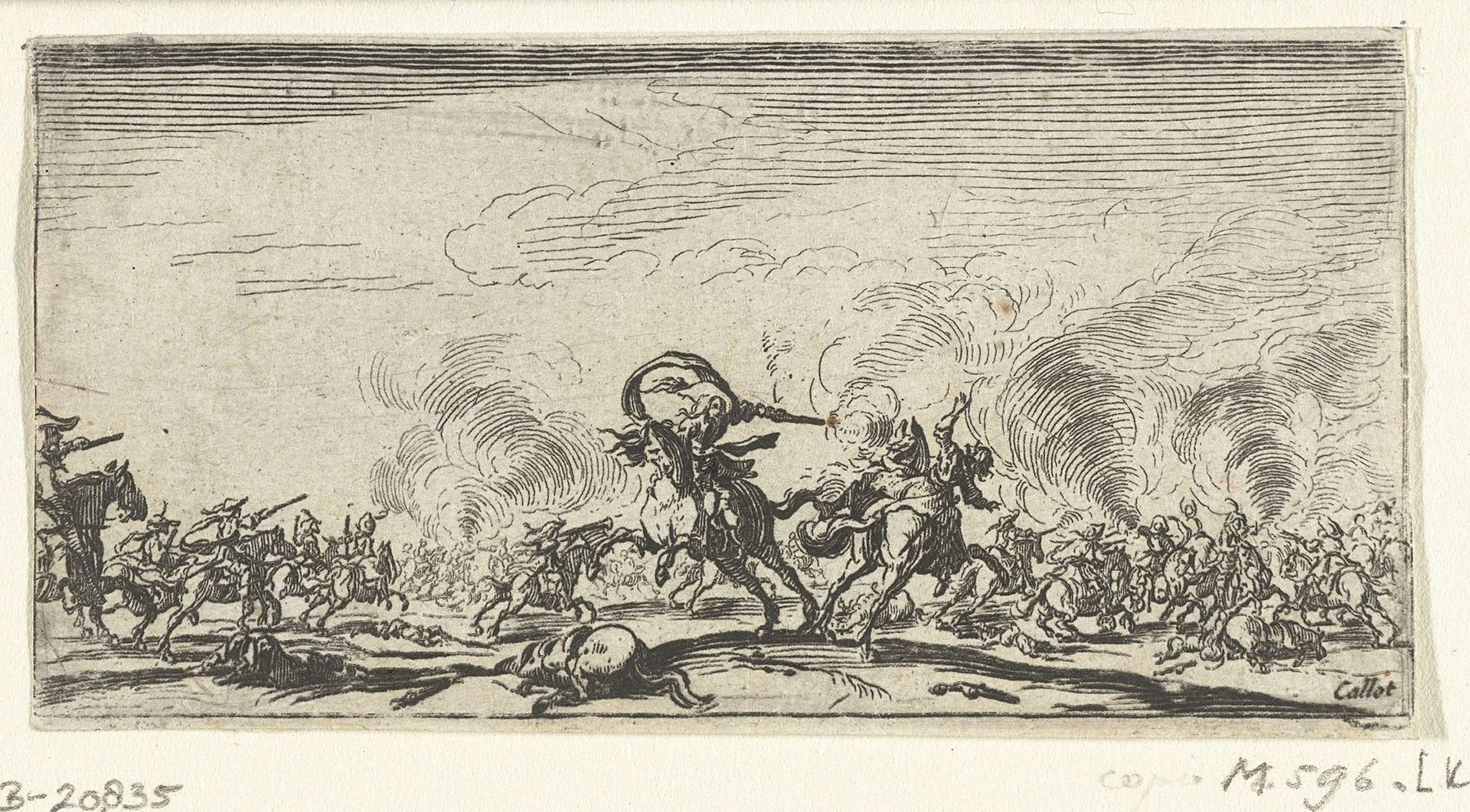 Cavaleriegevecht met pistolen by Jacob van Meurs
