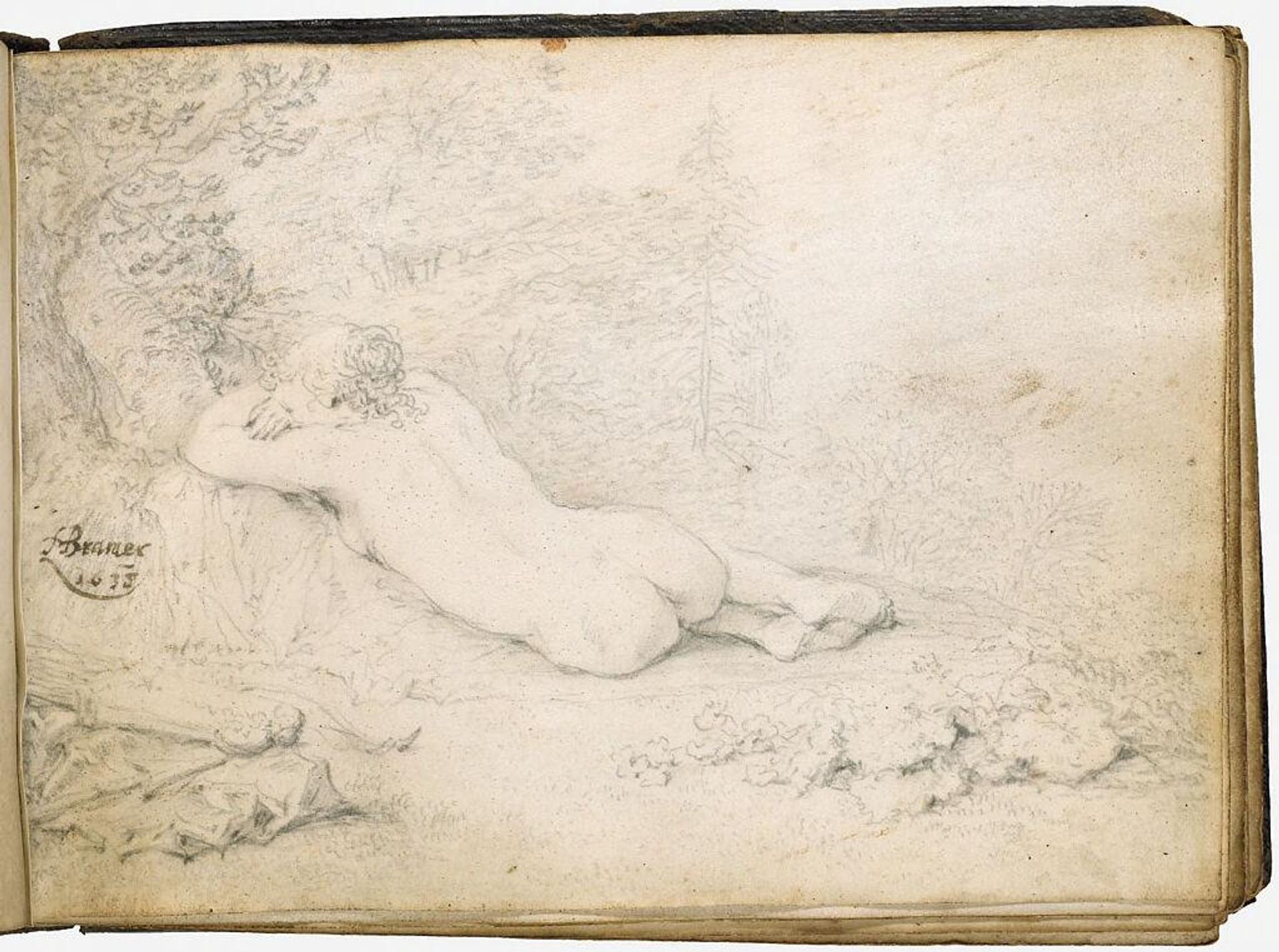 Sleeping Diana Spied upon by a Satyr by Leonaert Bramer