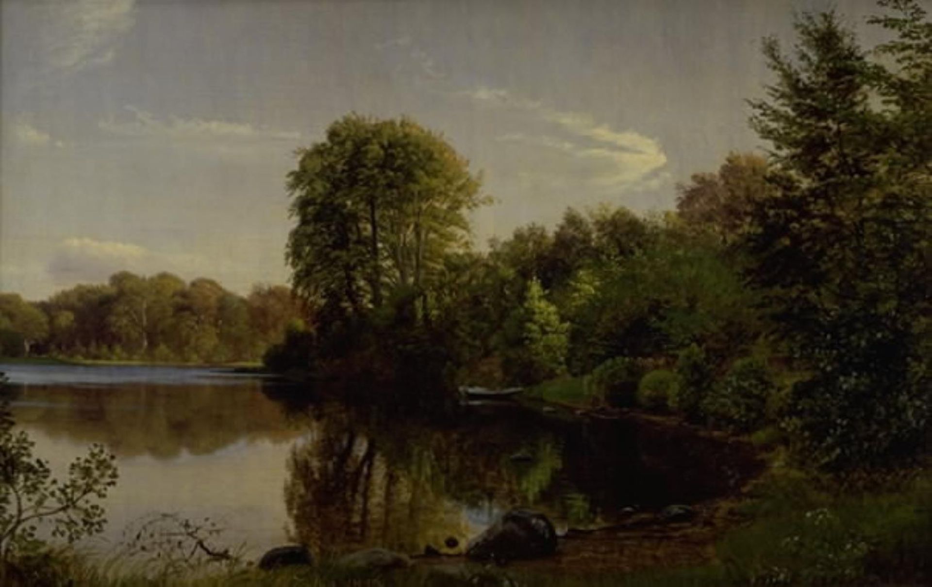Aften ved Bondedammen i Hellebæk by P.C. Skovgaard