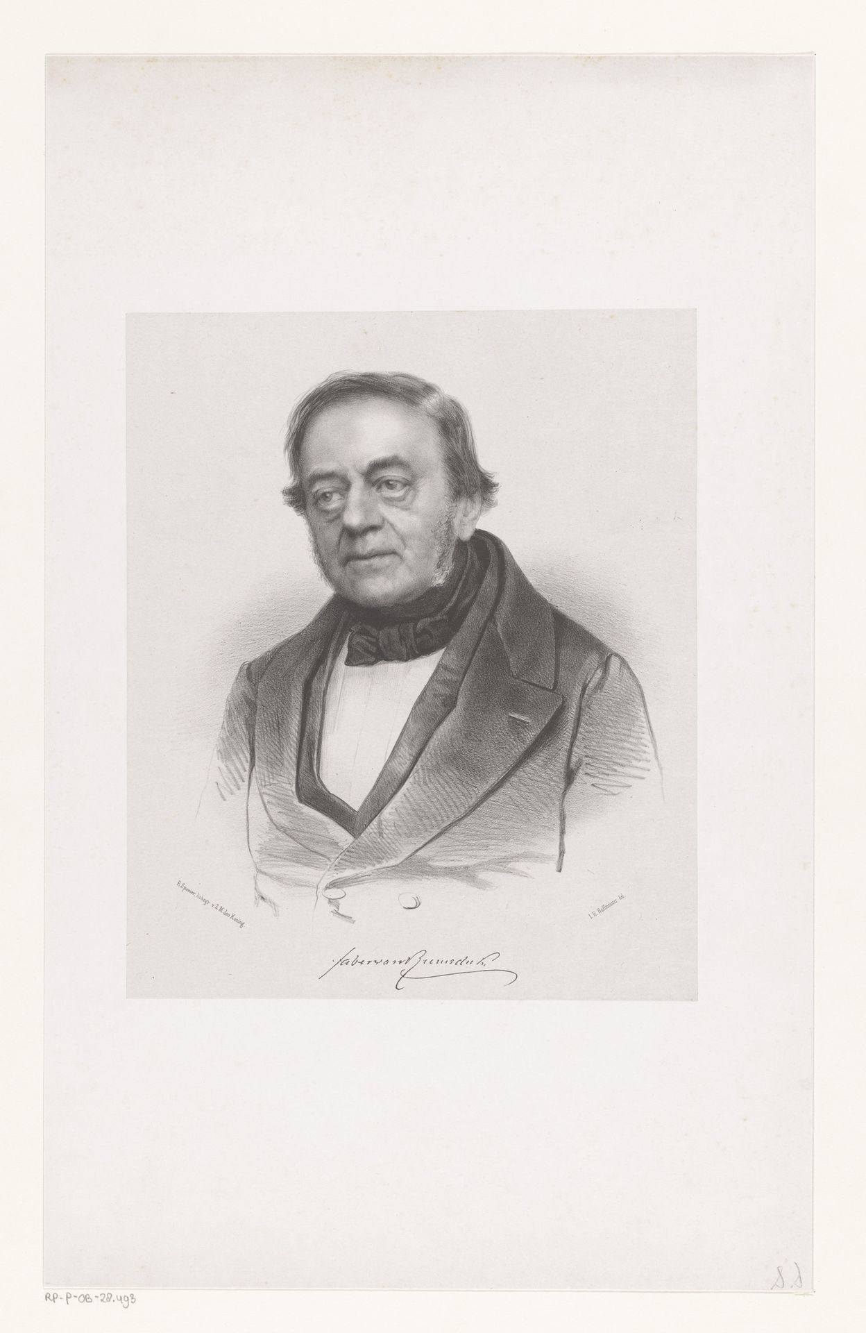 Portret van Jeremias Cornelis Faber van Riemsdijk by Johan Hendrik Hoffmeister