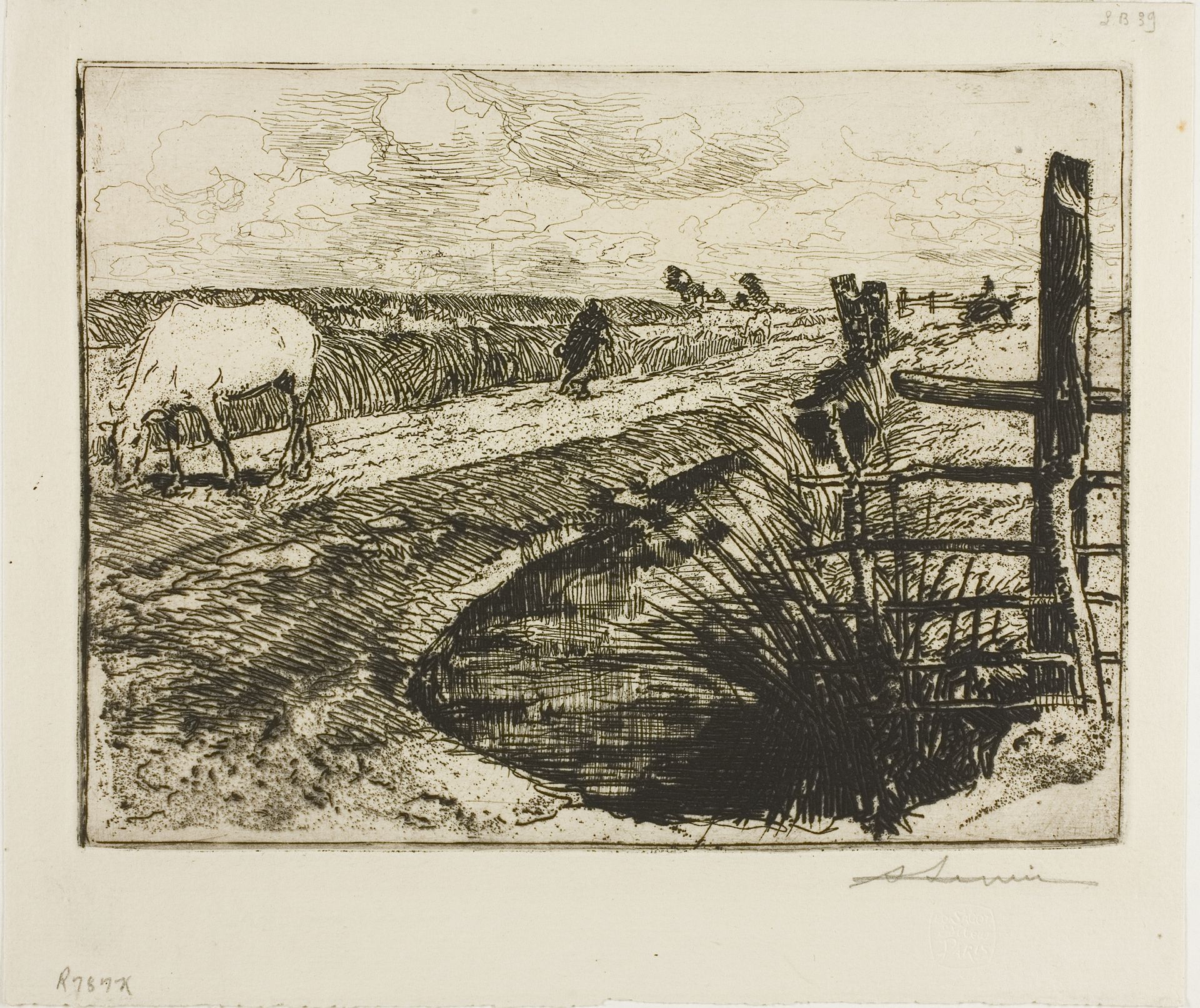 Road in the Marais, Vendée by Auguste-Louis Lepère