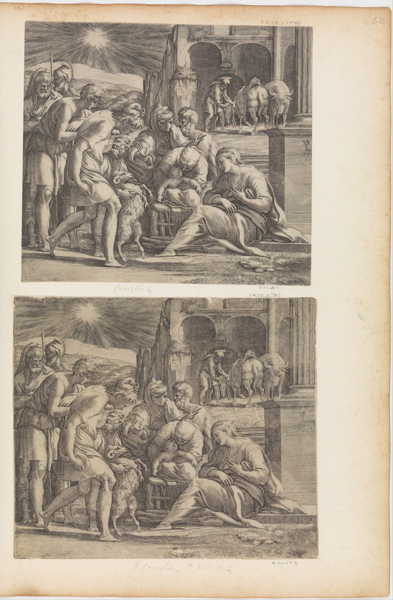 The Adoration of the Shepherds by Giovanni Jacopo Caraglio