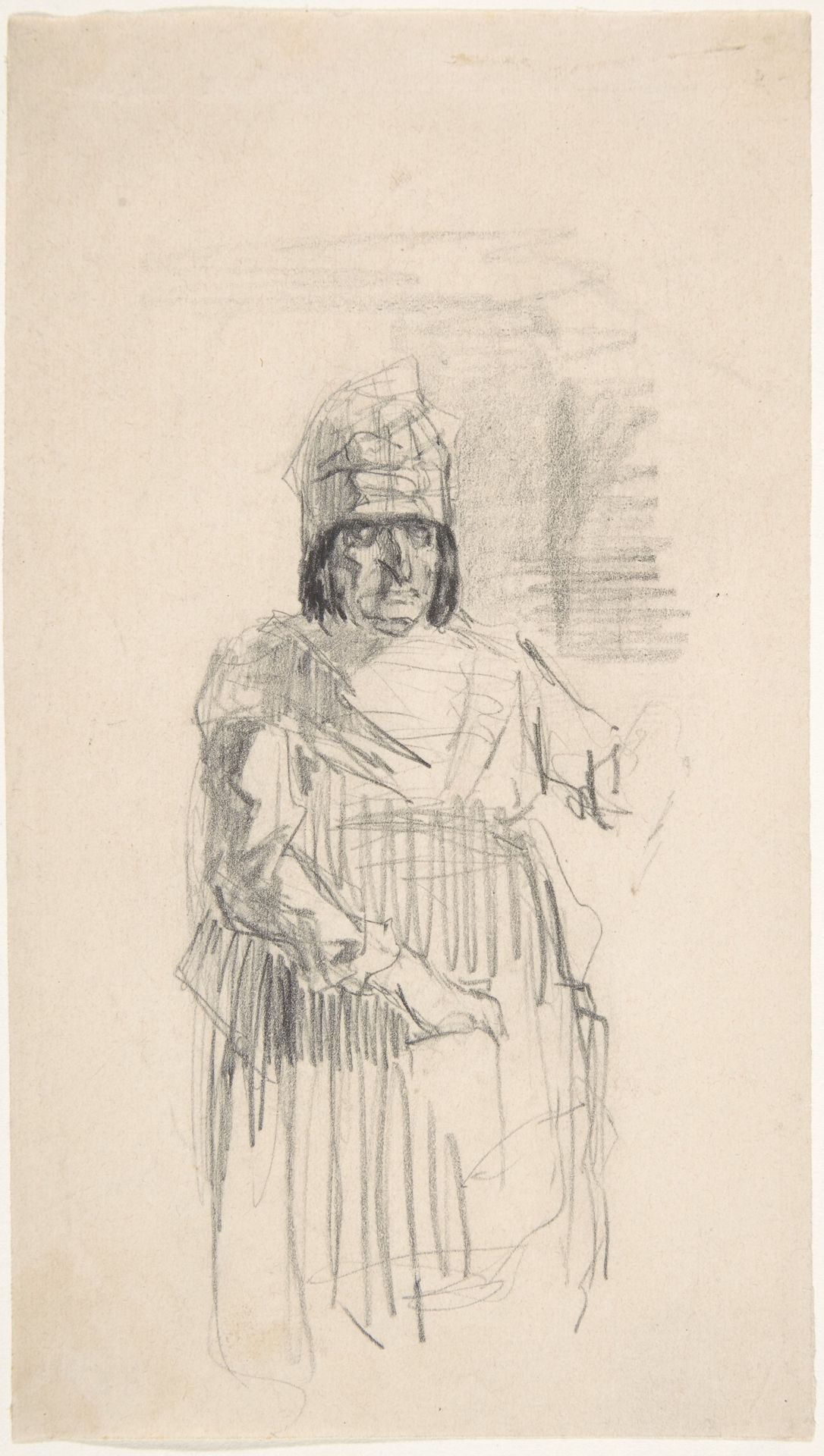 Study of a Figure with Headress by Felicien Rops