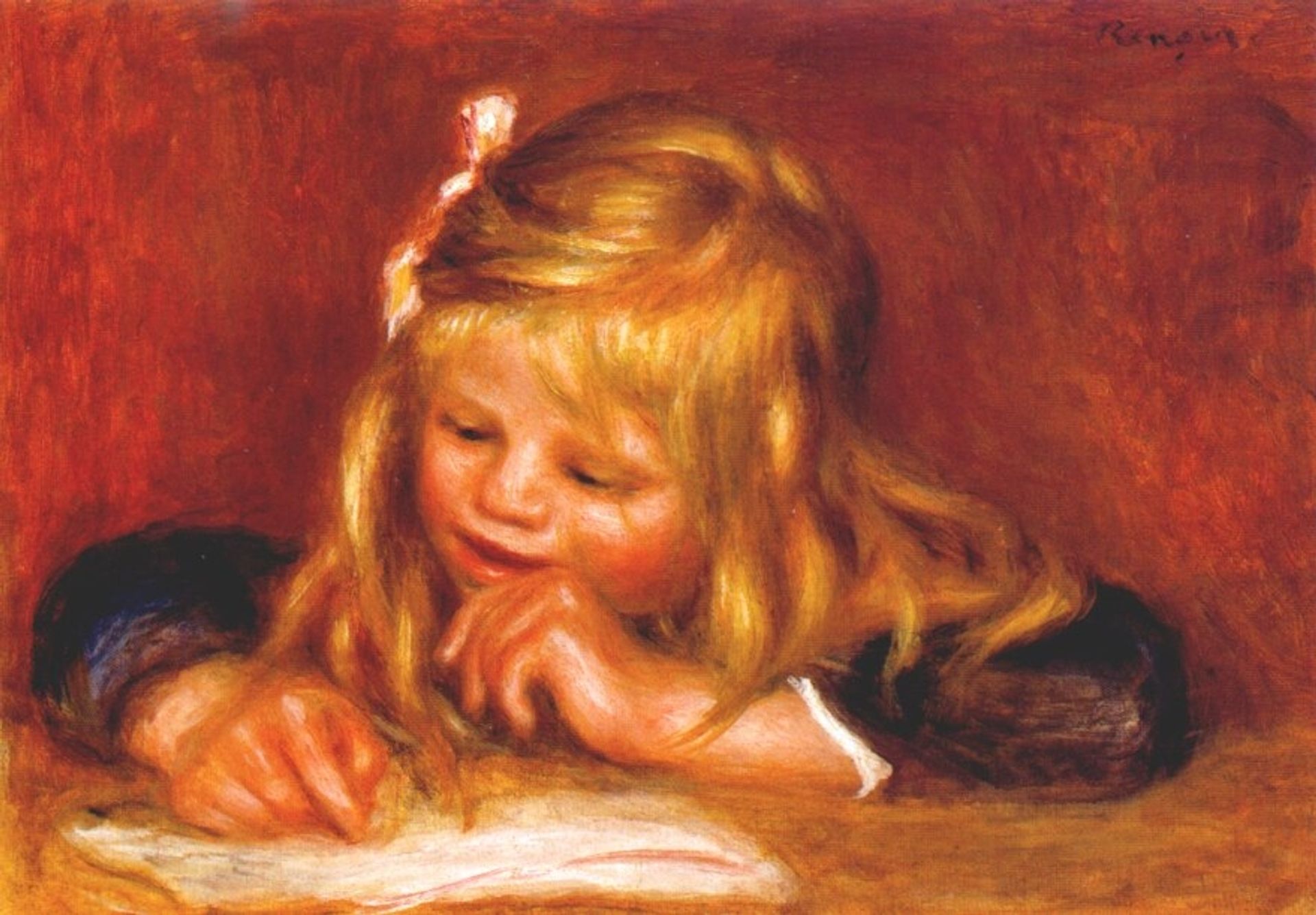 Coco Reading by Pierre-Auguste Renoir