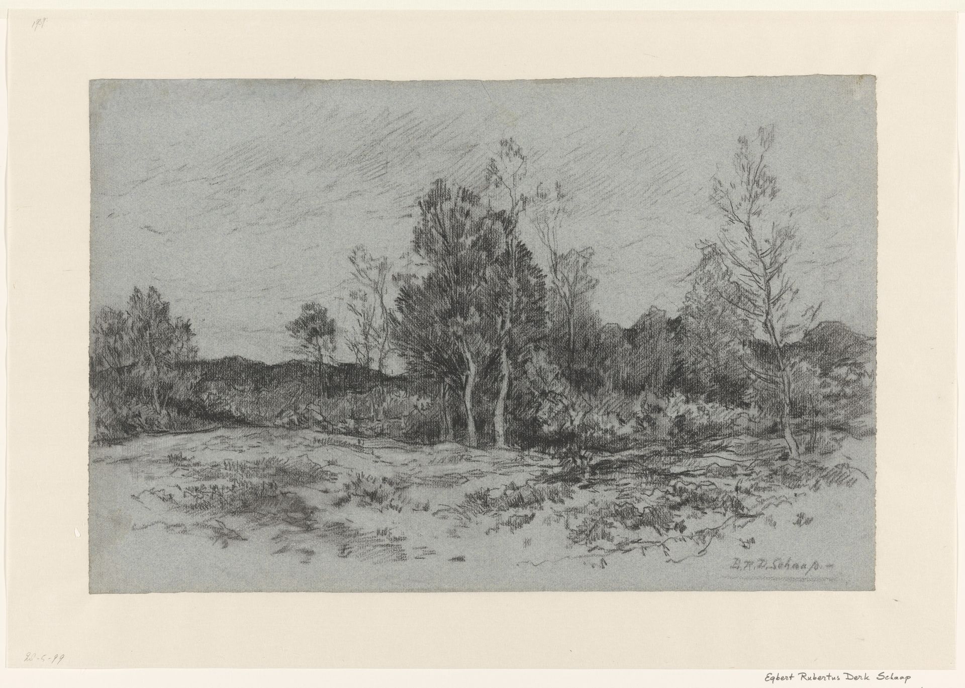 Landschap by Egbert Rubertus Derk Schaap