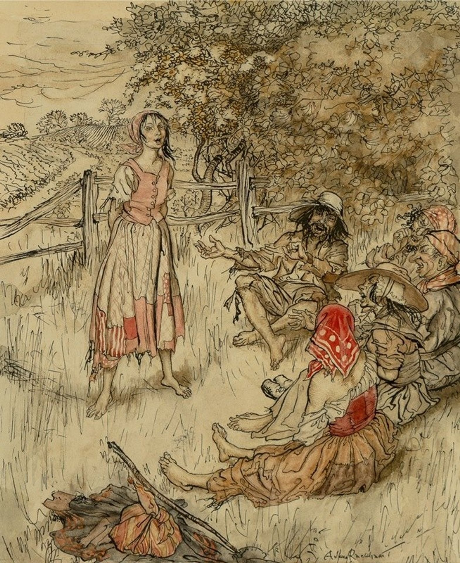 The Peasant Story Teller by Arthur Rackham