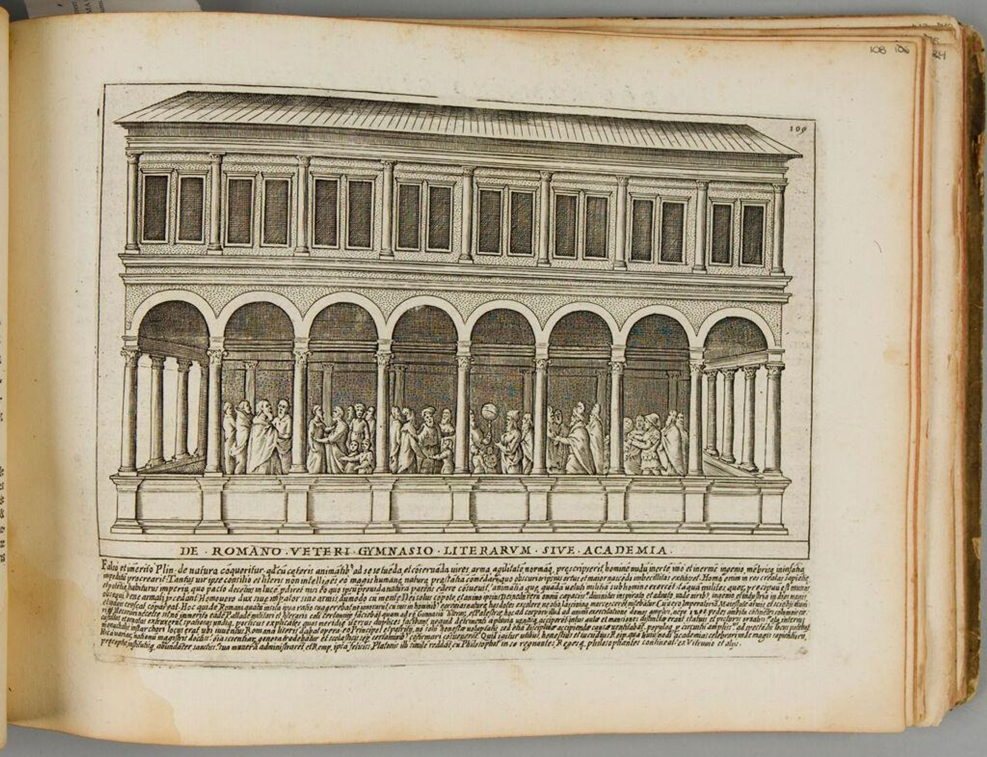 The Ancient Roman Gymnasium or Academy of Letters by Giacomo Lauro