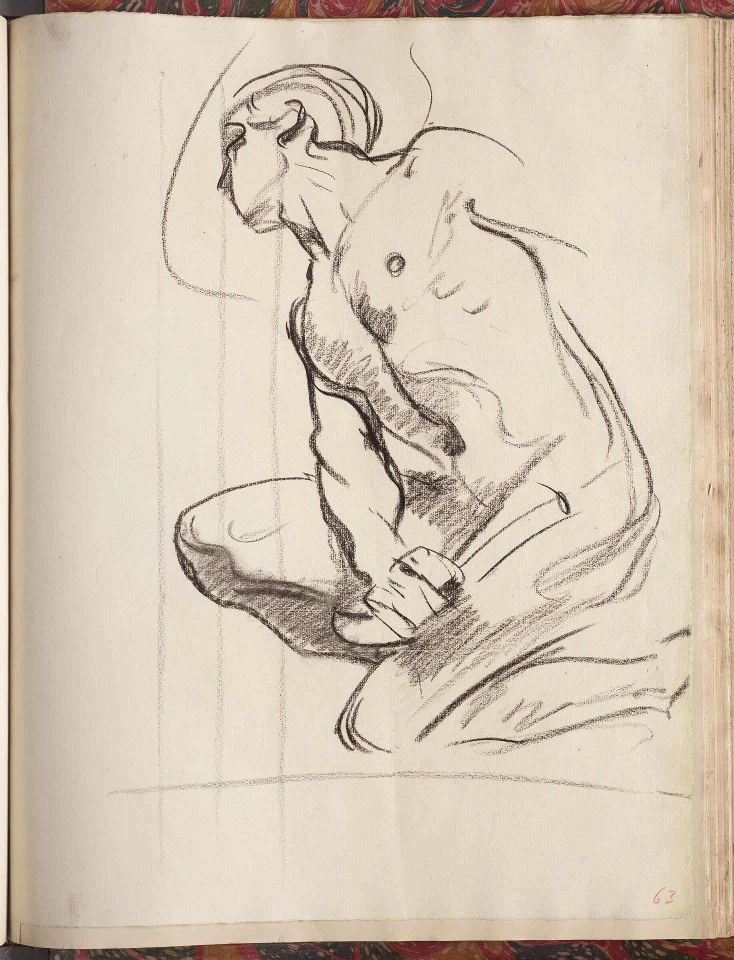 Study for Angel at Far Left, "Israel and the Law," Boston Public Library by John Singer Sargent