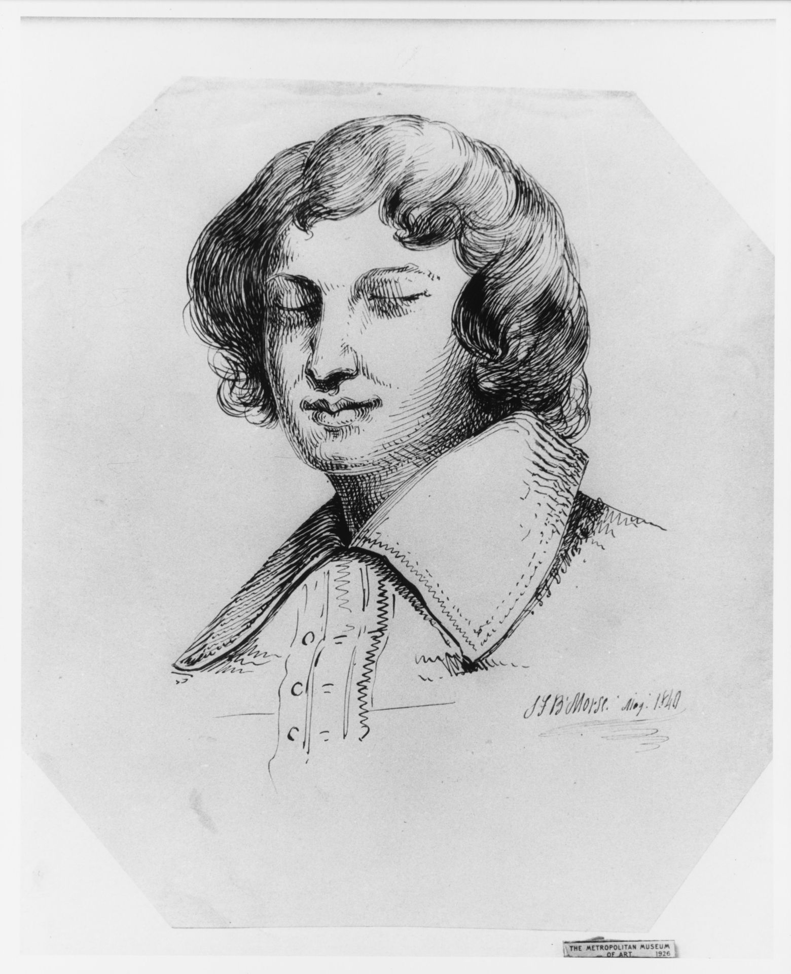 Head of a Man (from McGuire Scrapbook) by Samuel Morse