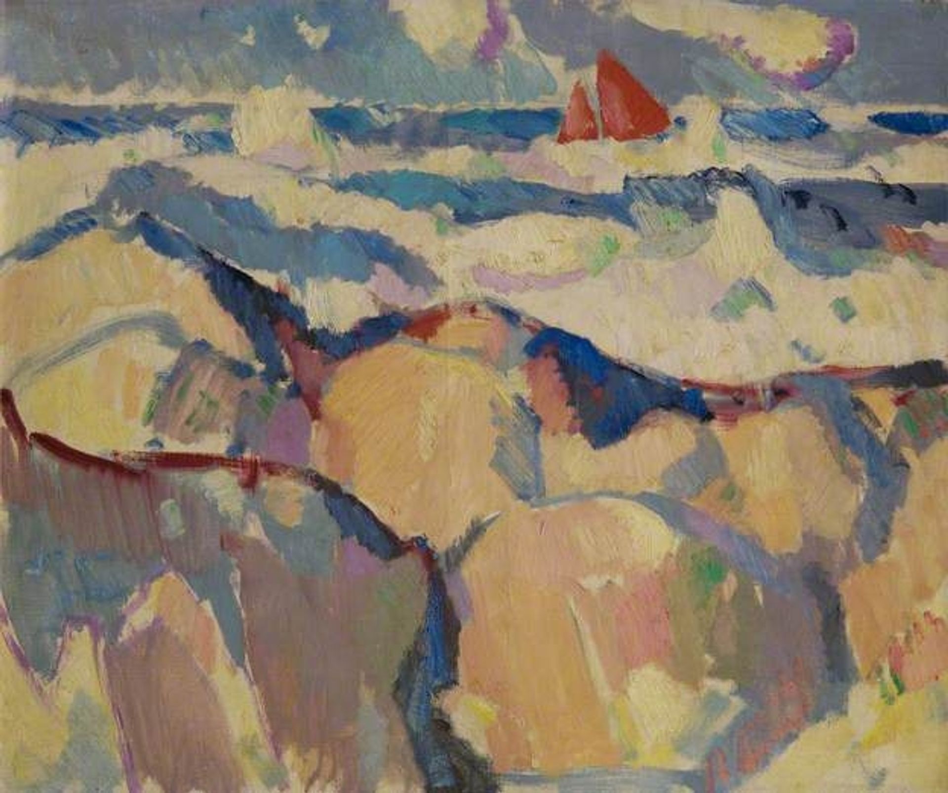The Red Sail by John Duncan Fergusson