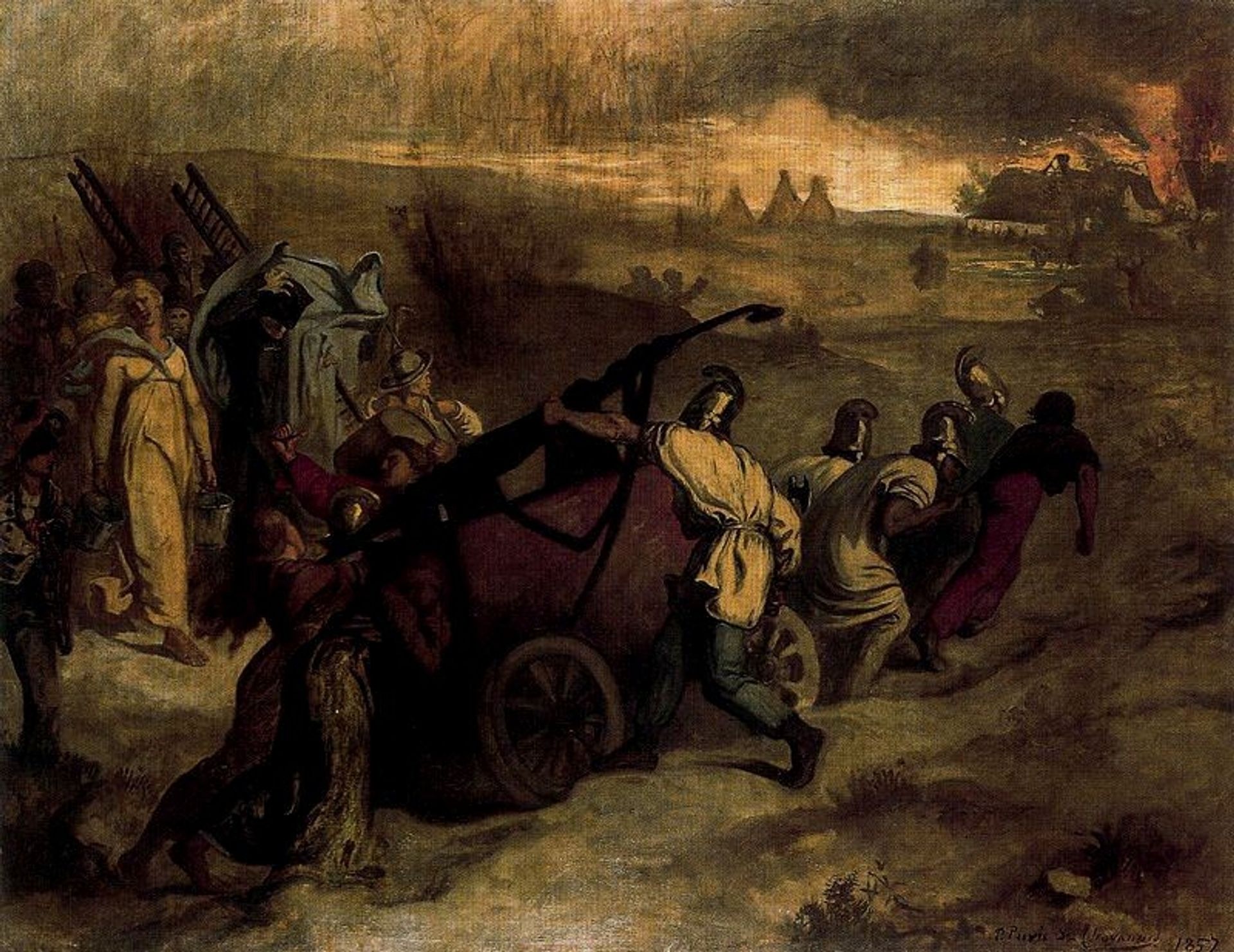 The Village Firemen by Pierre Puvis de Chavannes