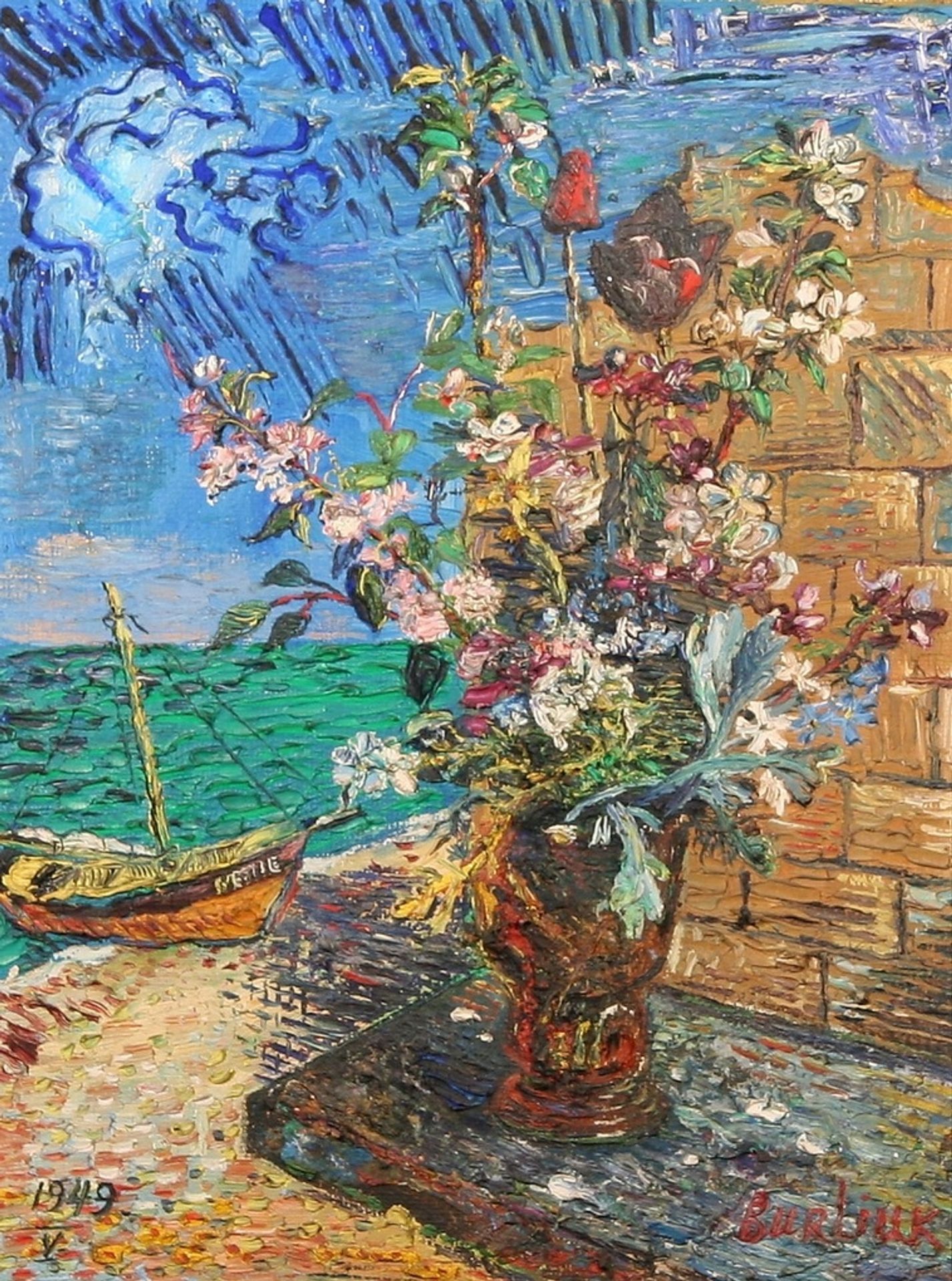 Flowers near the sea by David Burliuk
