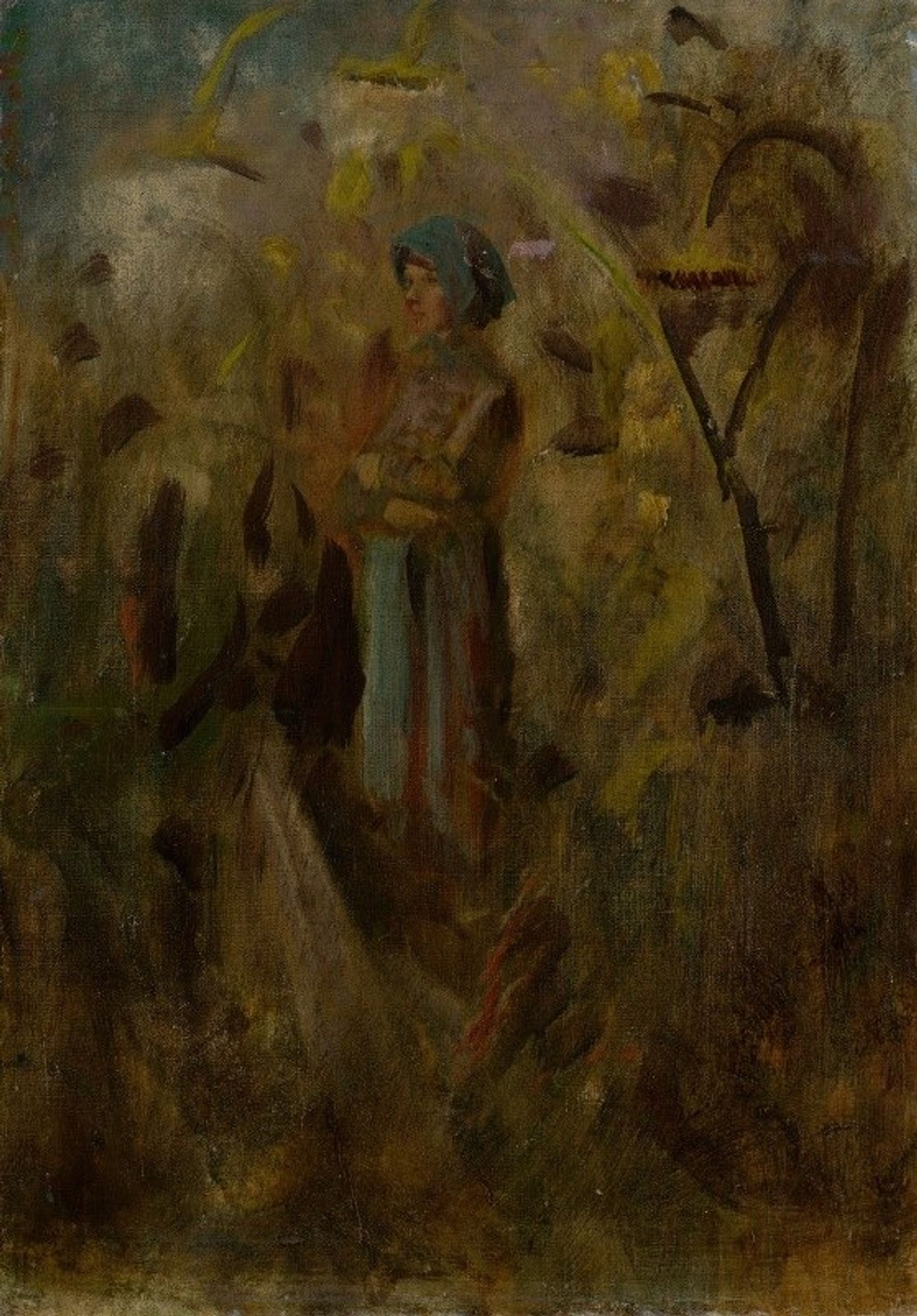 Girl on a Field by Ladislav Mednyánszky