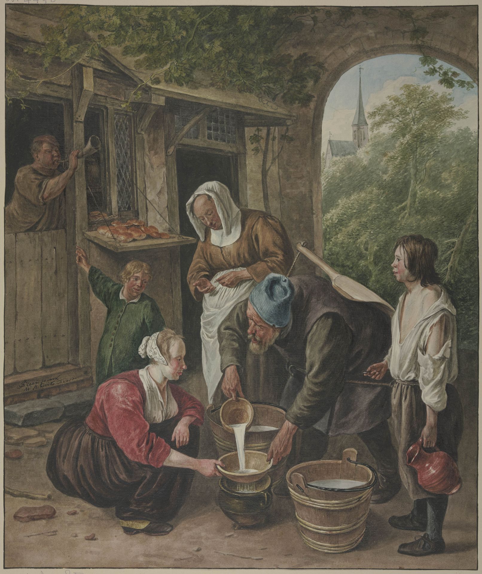 The milk seller by Wybrand Hendriks