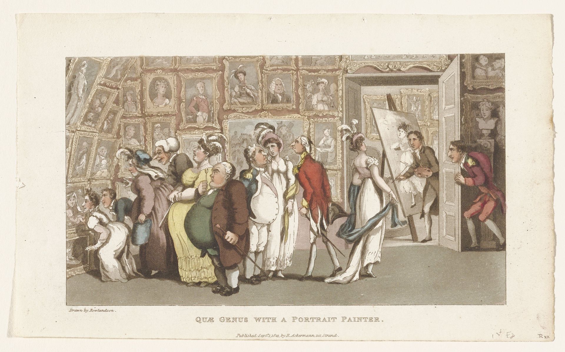 Quae Genus With A Portrait Painter by Thomas Rowlandson