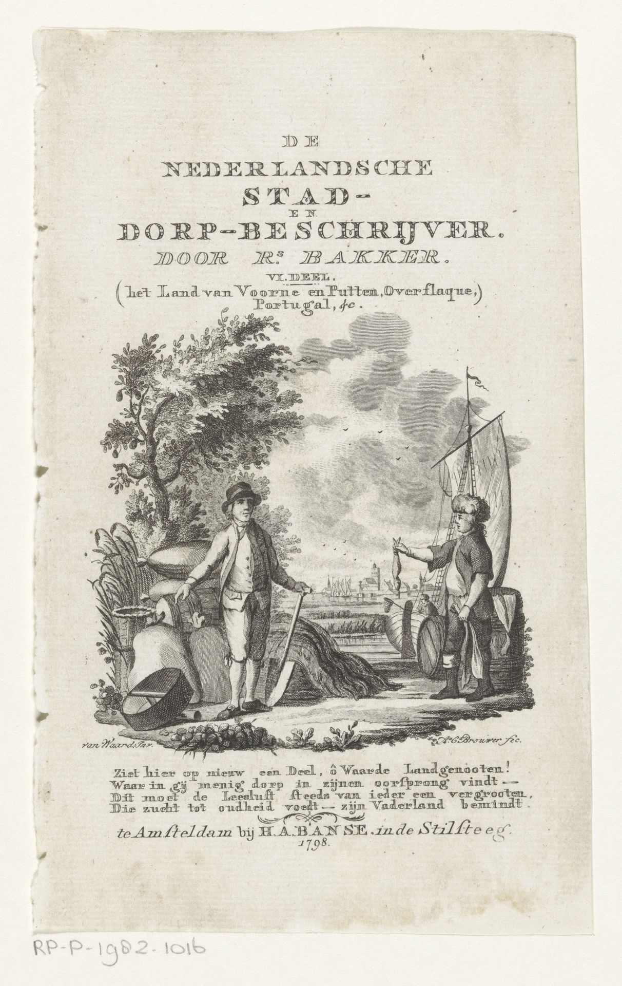 Allegorie op Voorne-Putten, Overflakkee en Poortugaal by Anna Catharina Brouwer