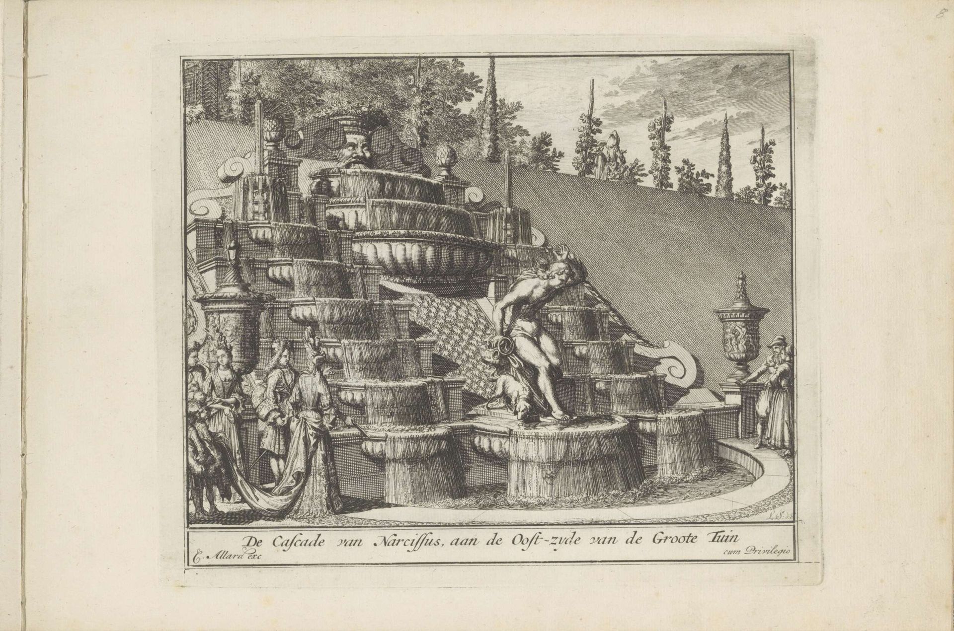 Narcissus cascade in de tuin van Paleis Het Loo by Laurens Scherm