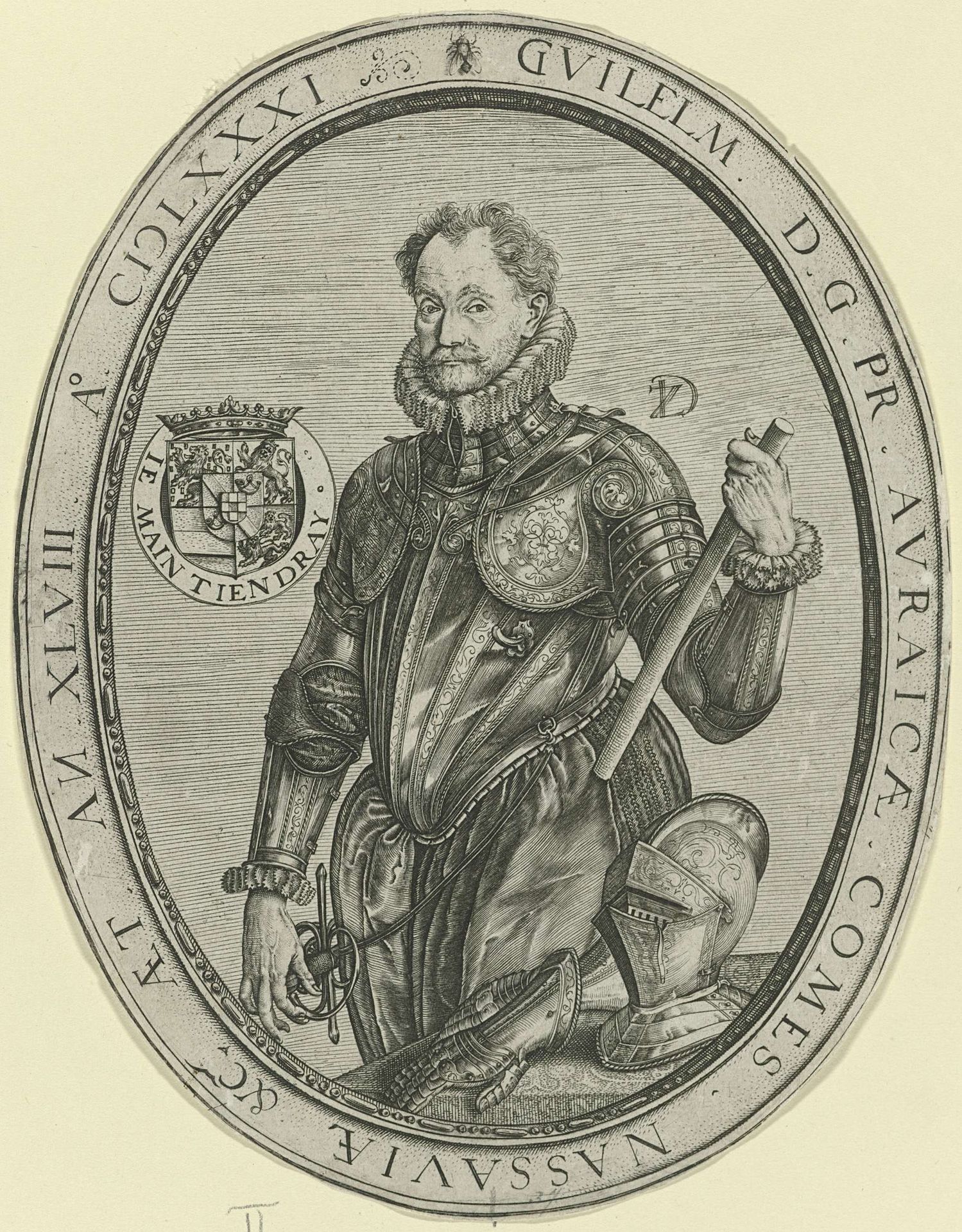 Portret van Willem I, prins van Oranje by Zacharias Dolendo
