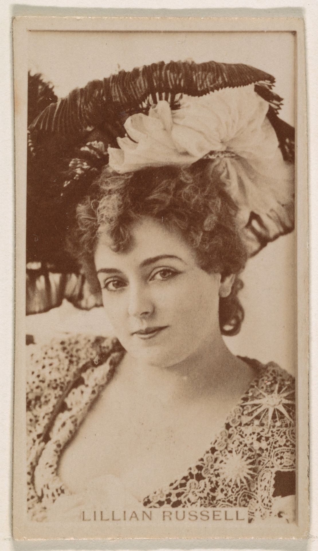 Lillian Russell, from the Actresses series (N245) issued by Kinney Brothers to promote Sweet Caporal Cigarettes by Kinney Brothers Tobacco Company