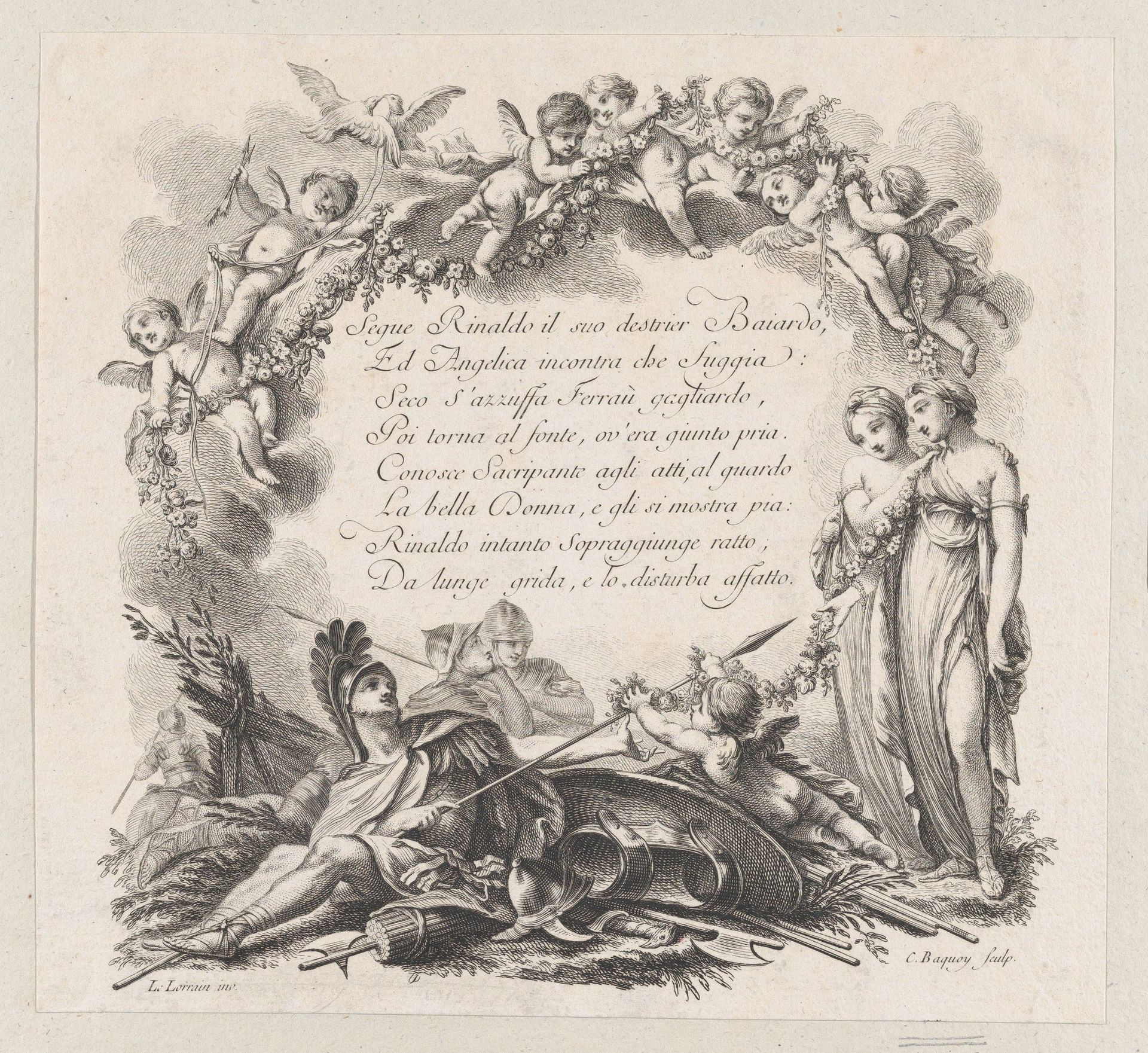 Vignette for the first chant of Roland Furieux by C. Baquoy