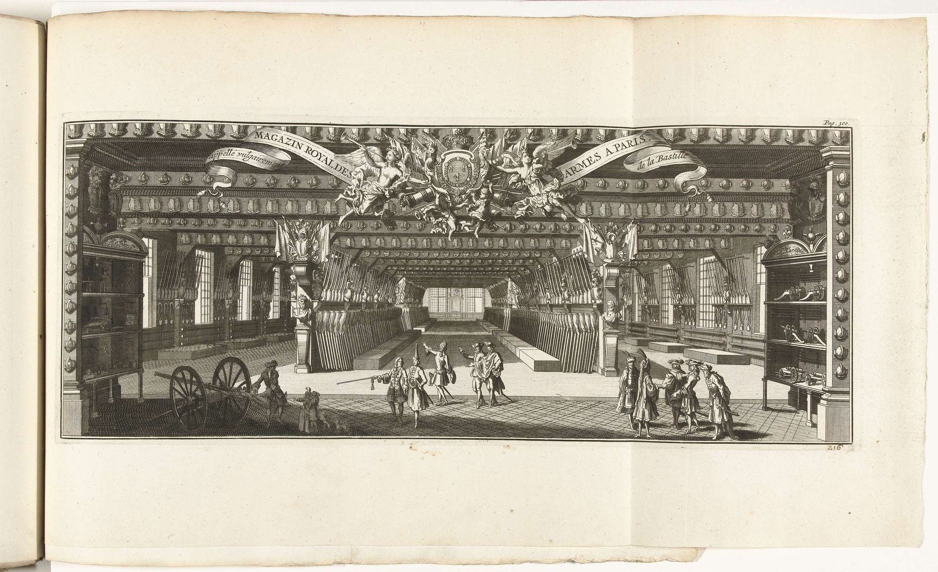 Wapenmagazijn in de Bastille te Parijs, ca. 1702 by Anonymous