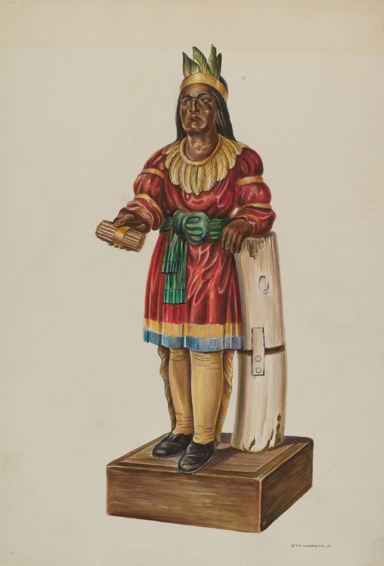 Cigar Store Indian by Gerald Transpota