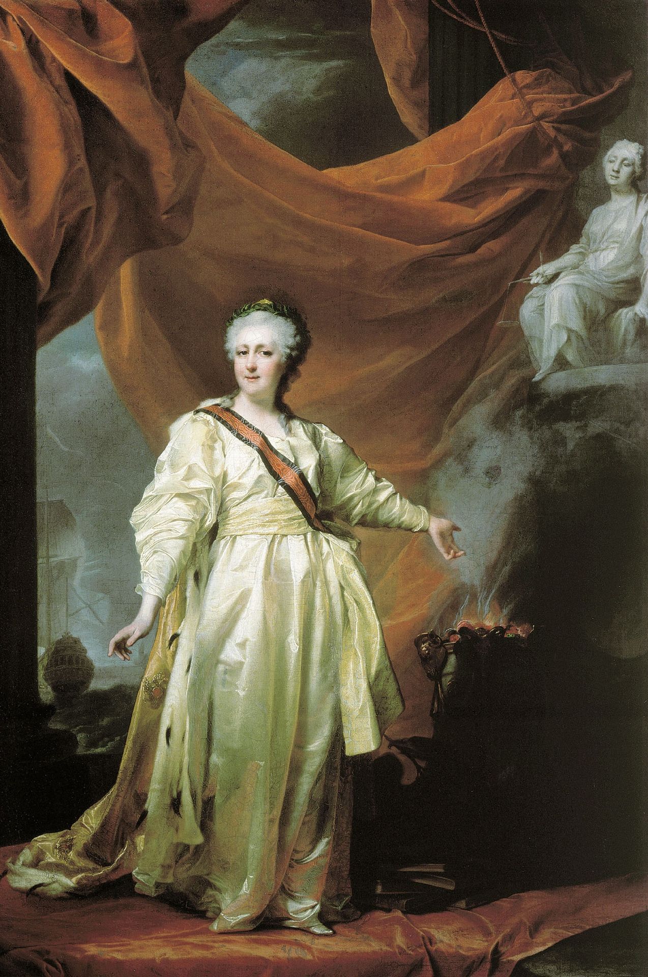 Portrait of Catherine II as Legislator in the Temple of the Goddess of Justice by Dmitry Levitzky