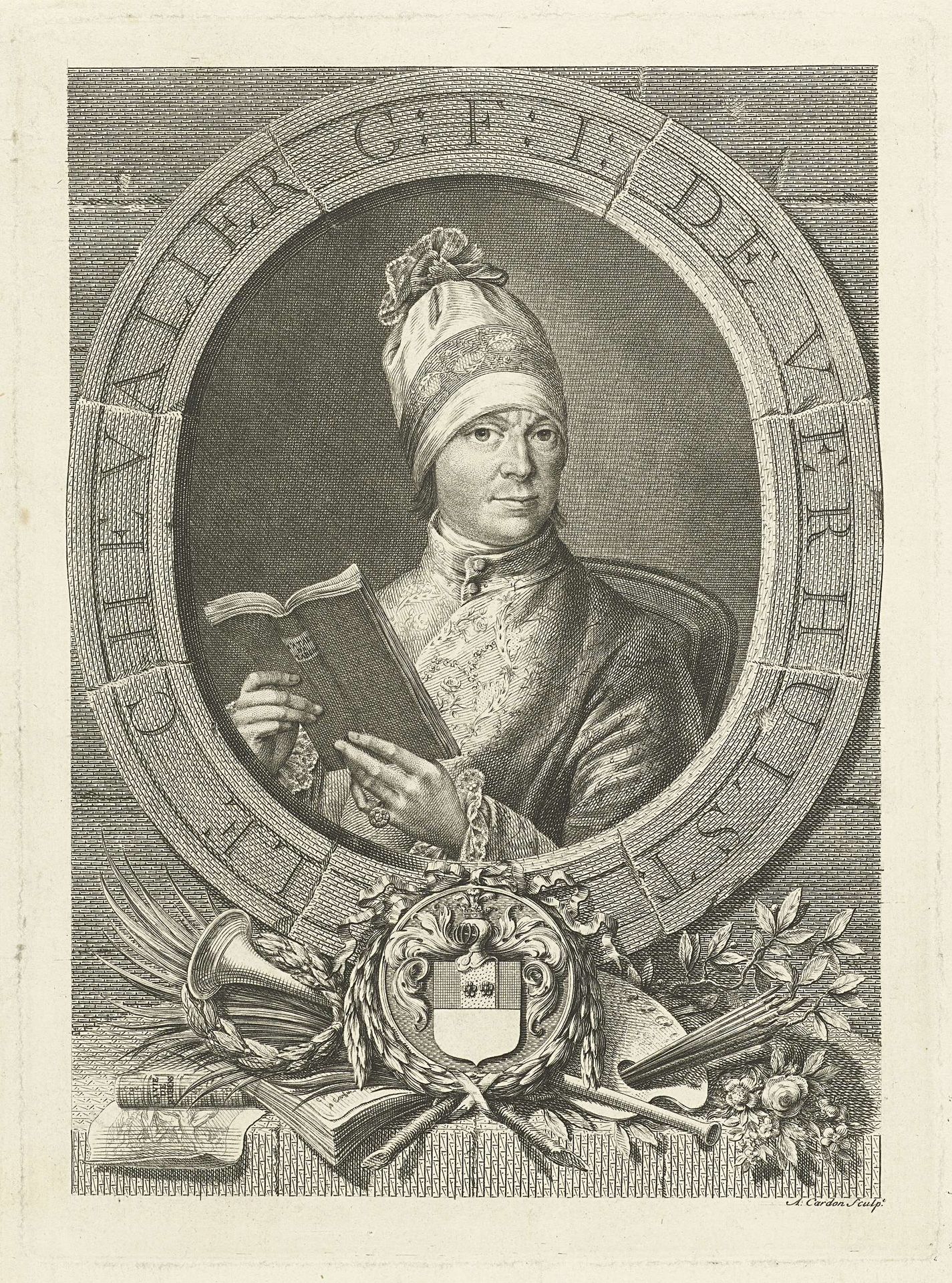 Portret van G.F.I. de Verhulst by Antoine Alexandre Joseph Cardon