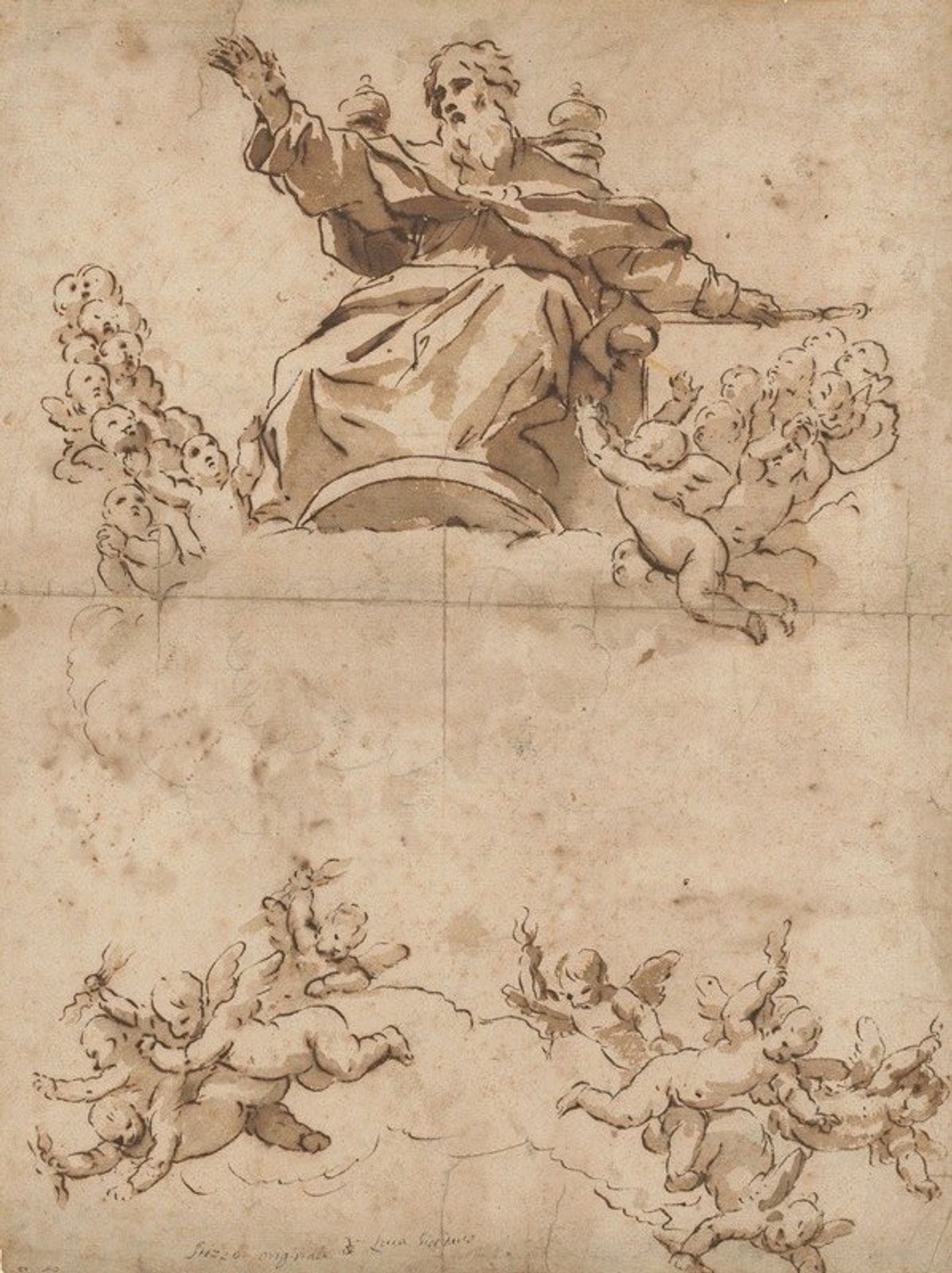 The Almighty with Angels by Luca Giordano