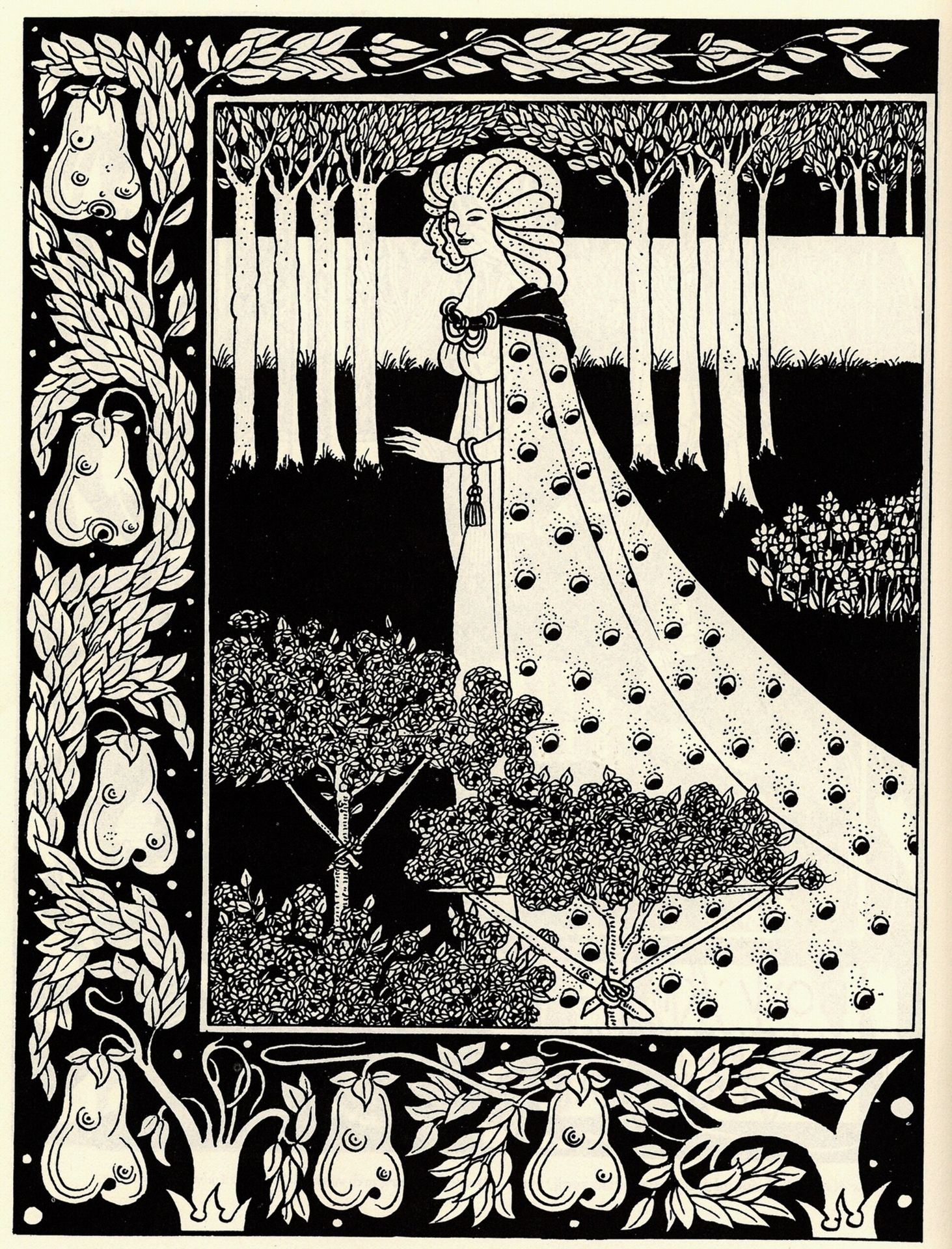The Beale Isoud at Joyous Gard by Aubrey Vincent Beardsley