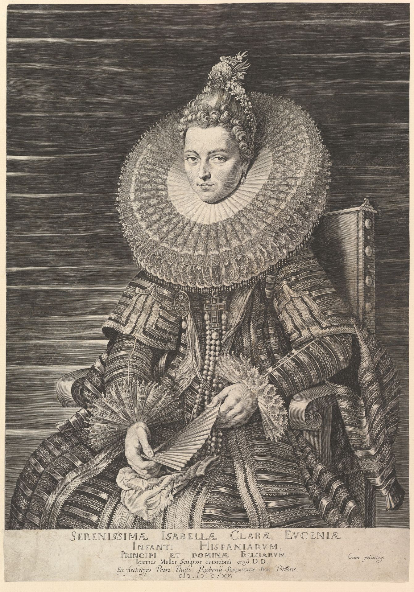 Portrait of the Infanta Isabella Clara Eugenia, Sovereign of the Southern Netherlands by Jan Muller