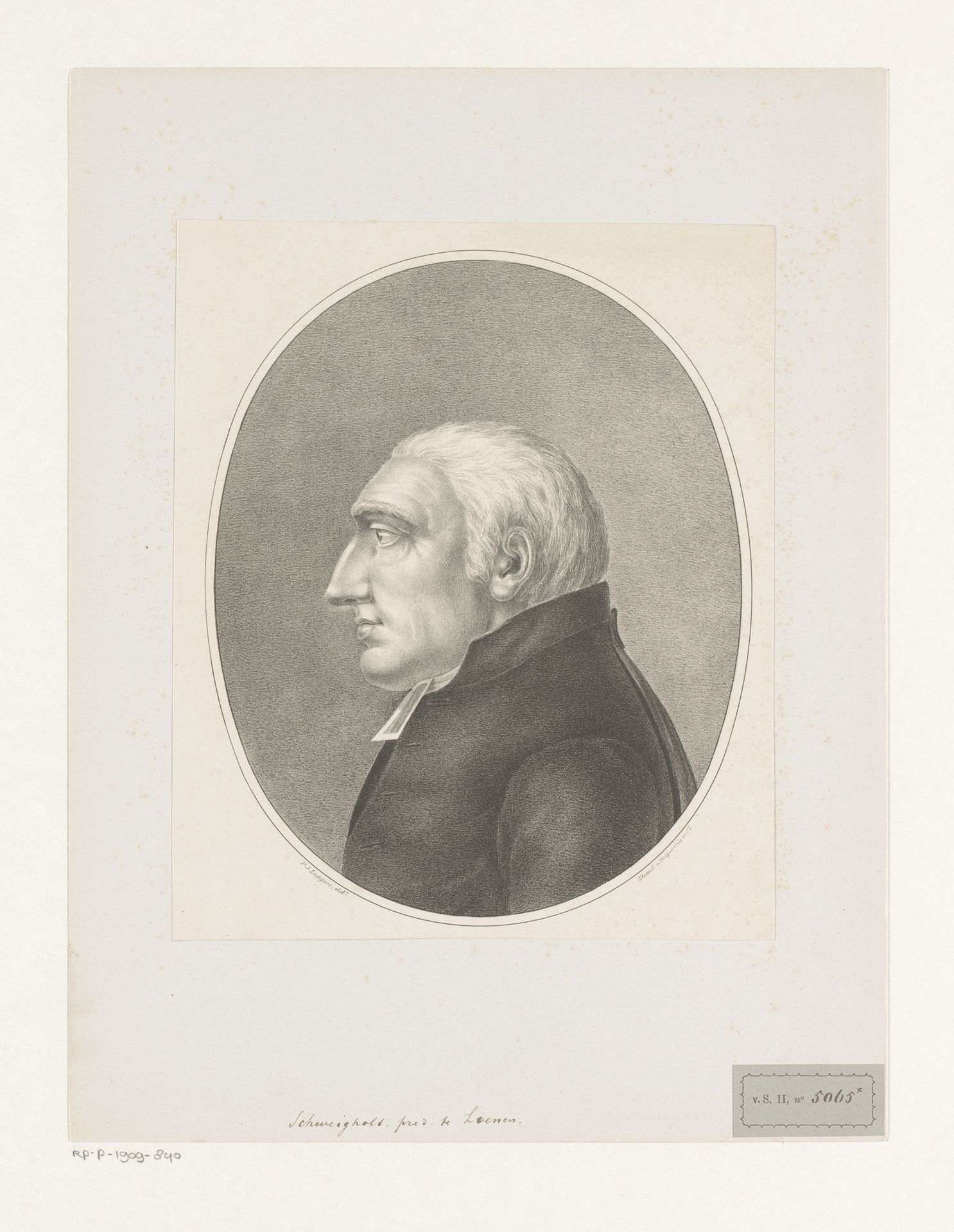 Portret van Reinier Schweigholt by Petrus Josephus Lutgers