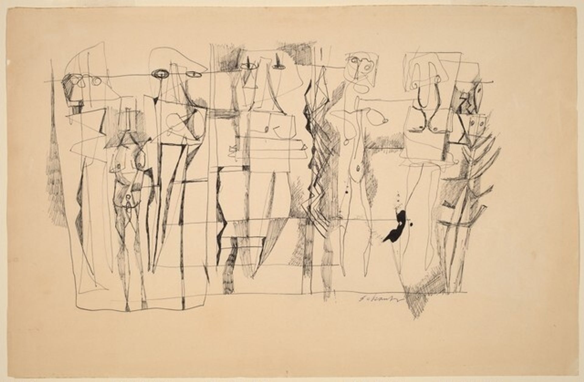 Figures in Space #1 by Louis Schanker