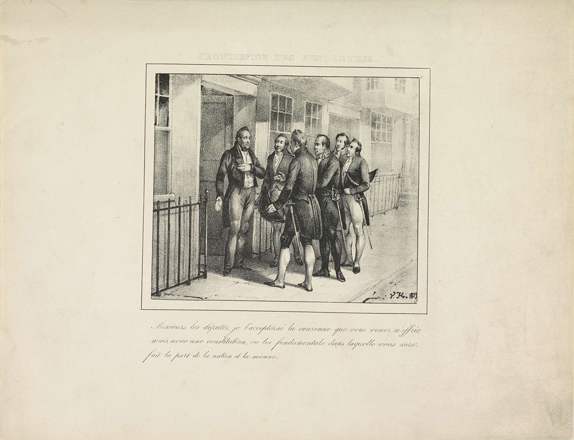 Willem accepteert op verzoek de Nederlandse kroon, 1829 by Jean-Louis Van Hemelryck