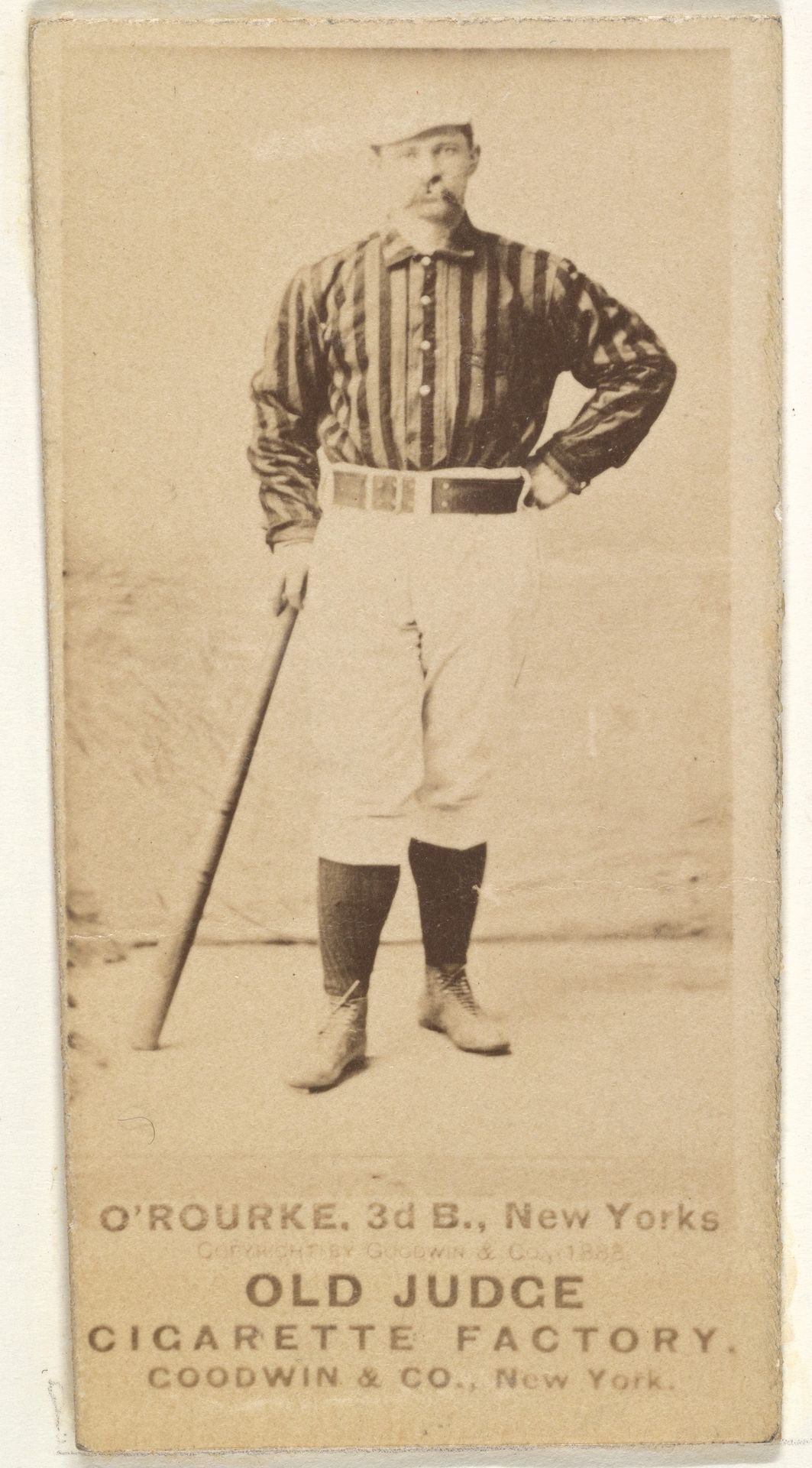 James Henry O'Rourke, 3rd Base, New York, from the Old Judge series (N172) for Old Judge Cigarettes by Goodwin & Company