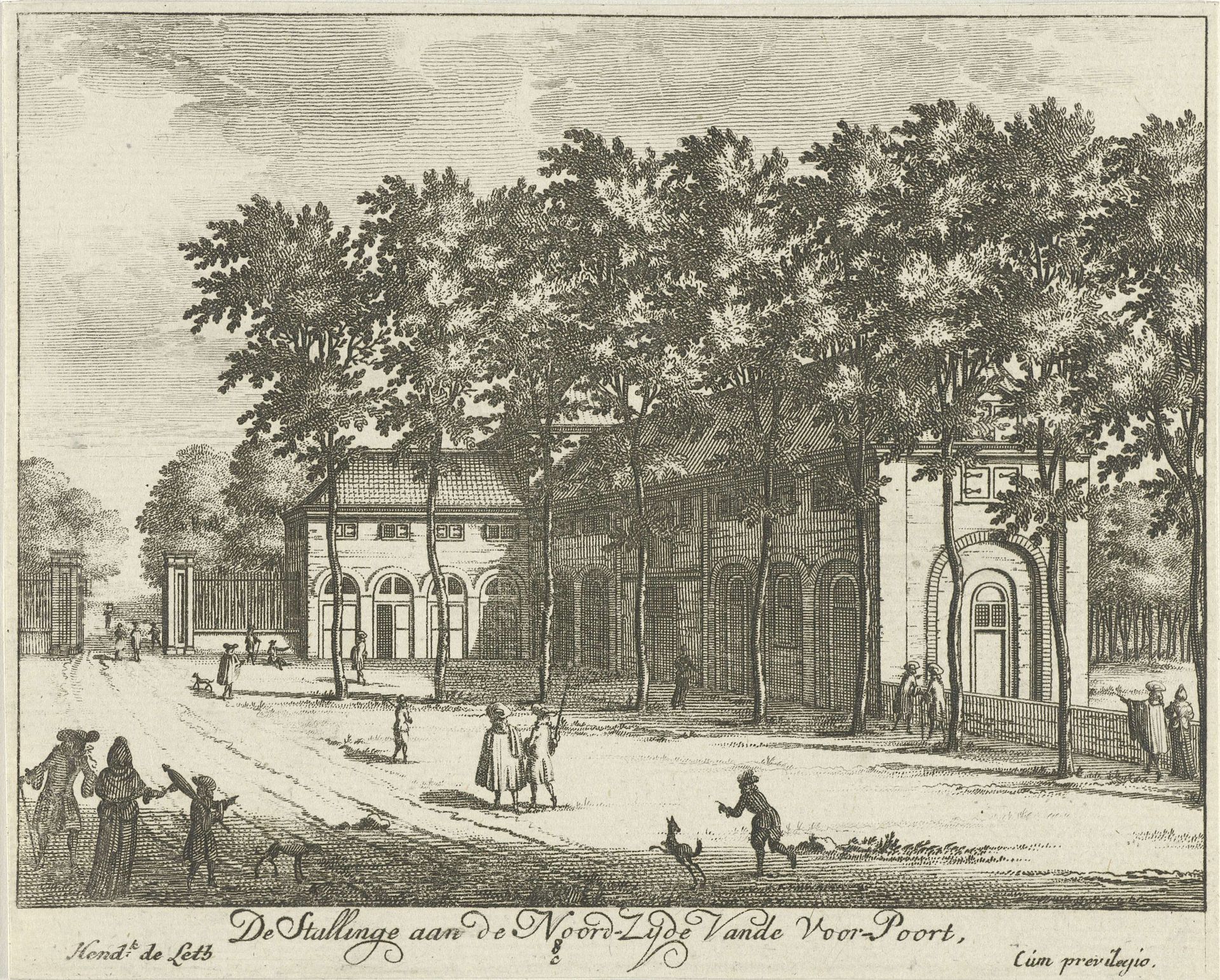 Stallen aan de noordzijde van Paleis Soestdijk by Hendrik de Leth