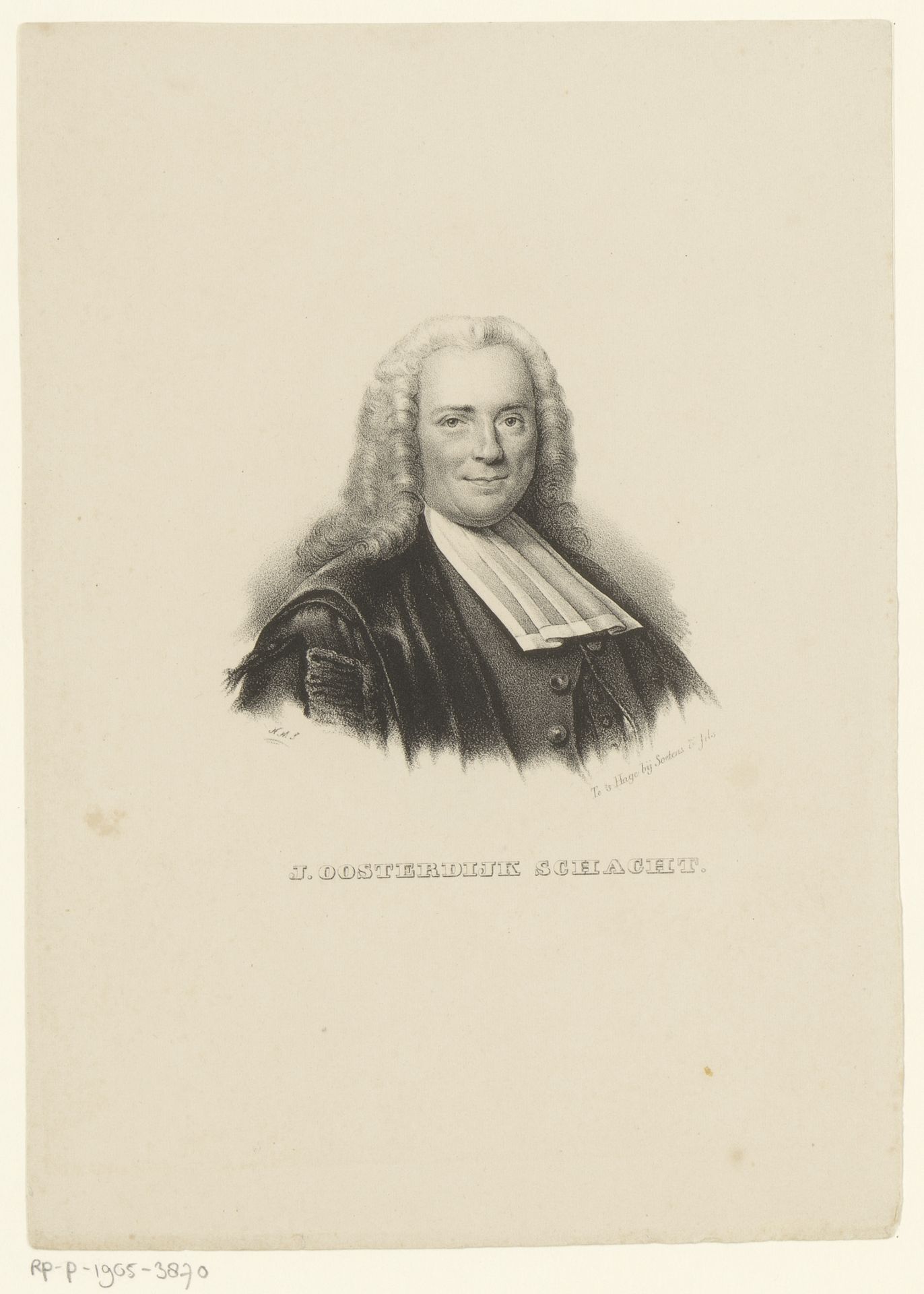 Portret van Johannes Oosterdijk Schacht by N.M. Schild
