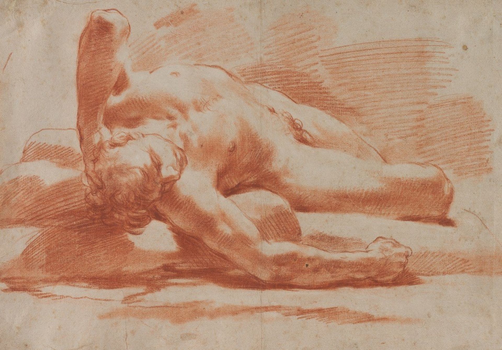 Reclining Male Nude by Gaetano Gandolfi