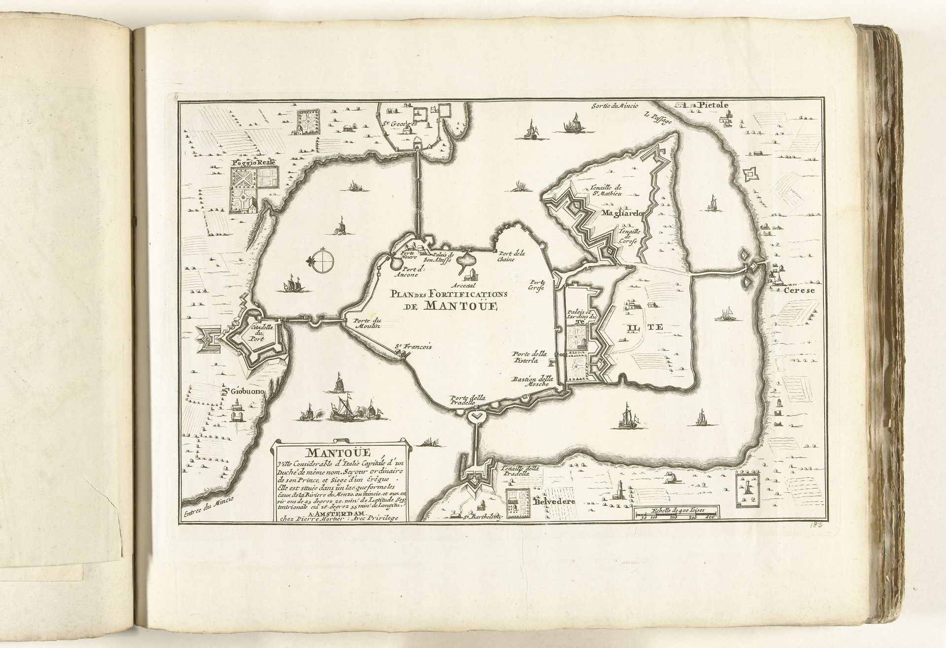 Plattegrond van Mantua, ca. 1702 by Anonymous