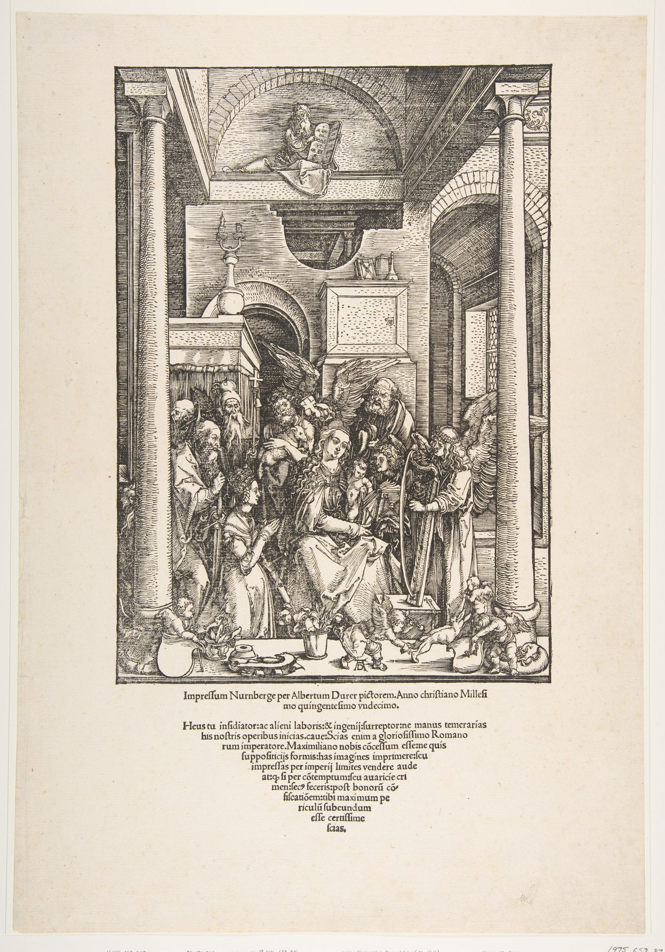The Glorification of the Virgin, from The Life of the Virgin, Latin Edition, 1511 by Albrecht Durer