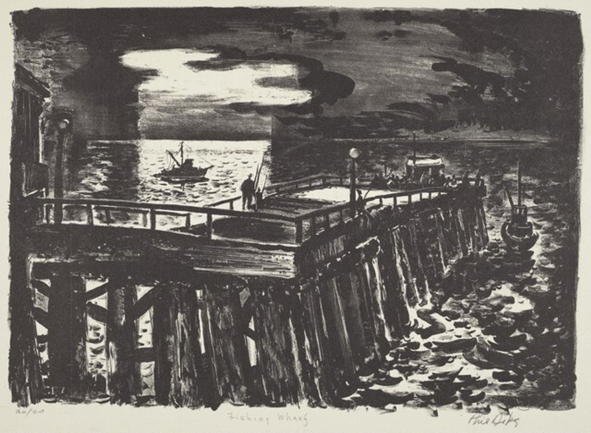 Fishing Wharf by Philip Latimer Dike