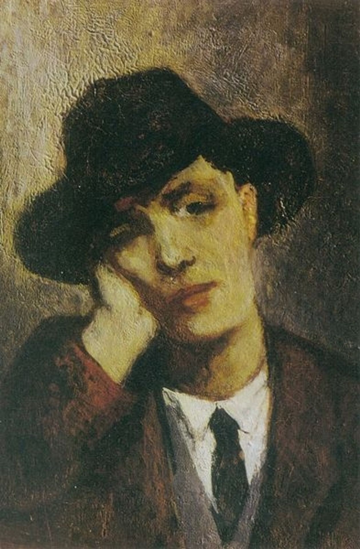 Portrait of Amadeo Modigliani (possibly by Jeanne Hébuterne) by Jeanne Hébuterne