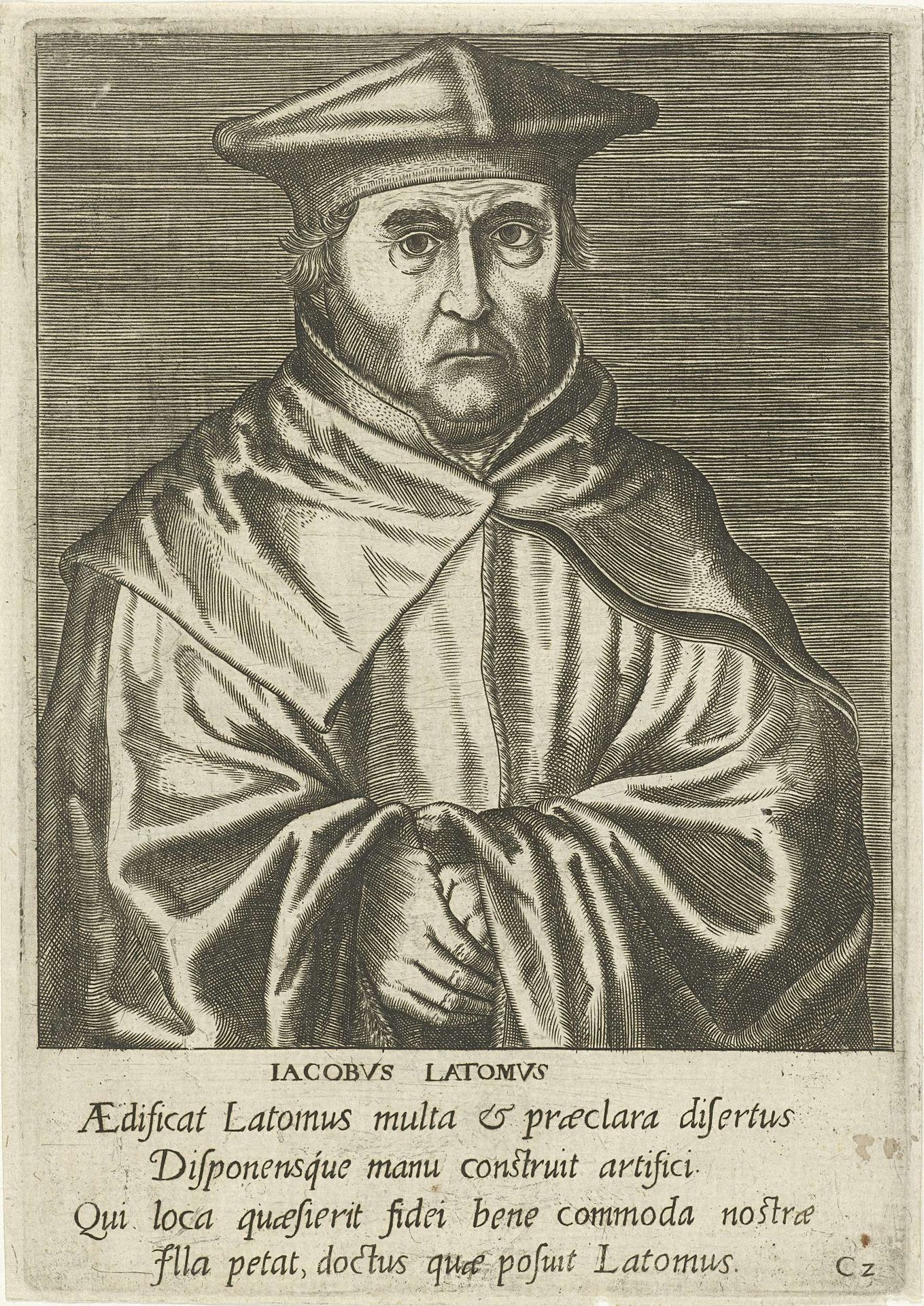 Portret van Jacobus Latomus by Philips Galle