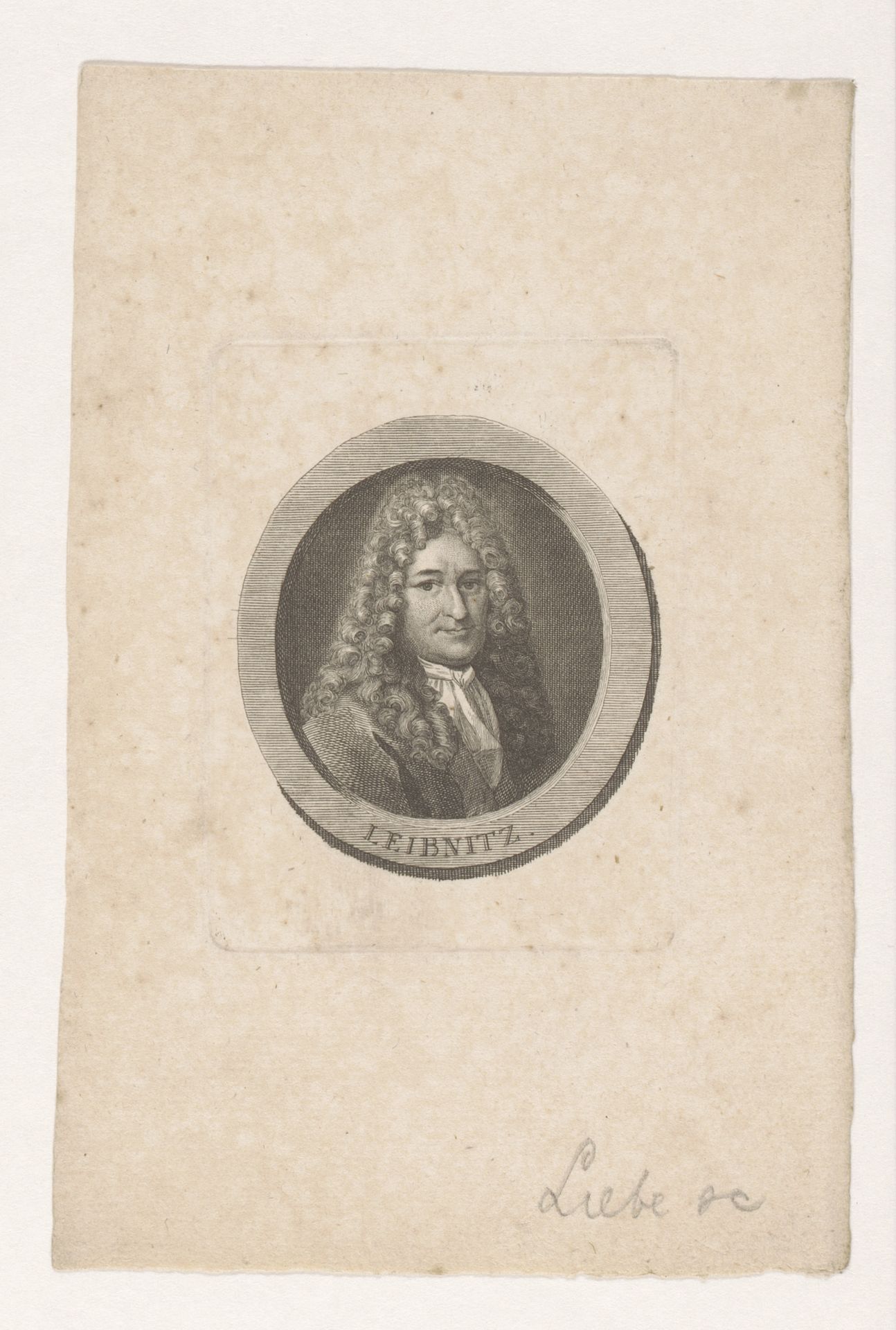 Portret van Gottfried Wilhelm Leibniz by Gottlob August Liebe