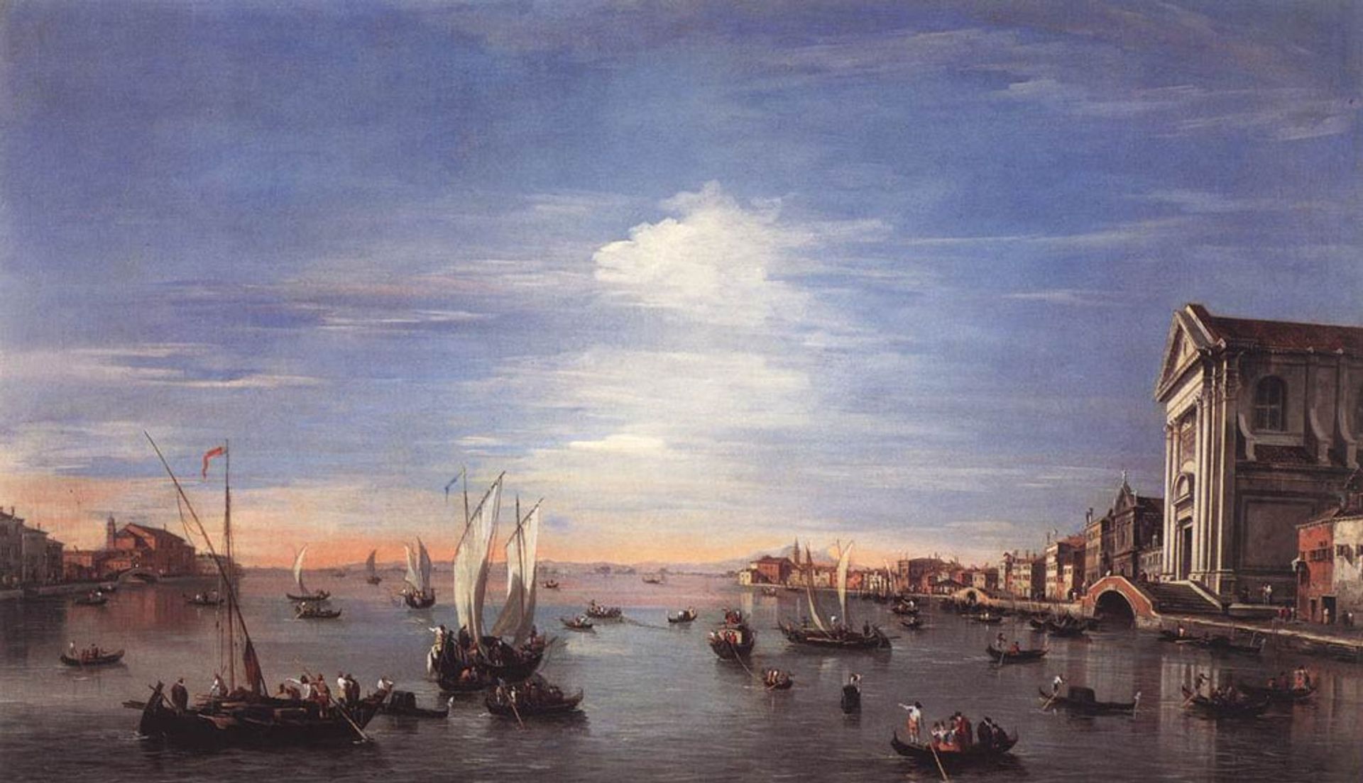 The Giudecca Canal with the Zattere by Francesco Guardi