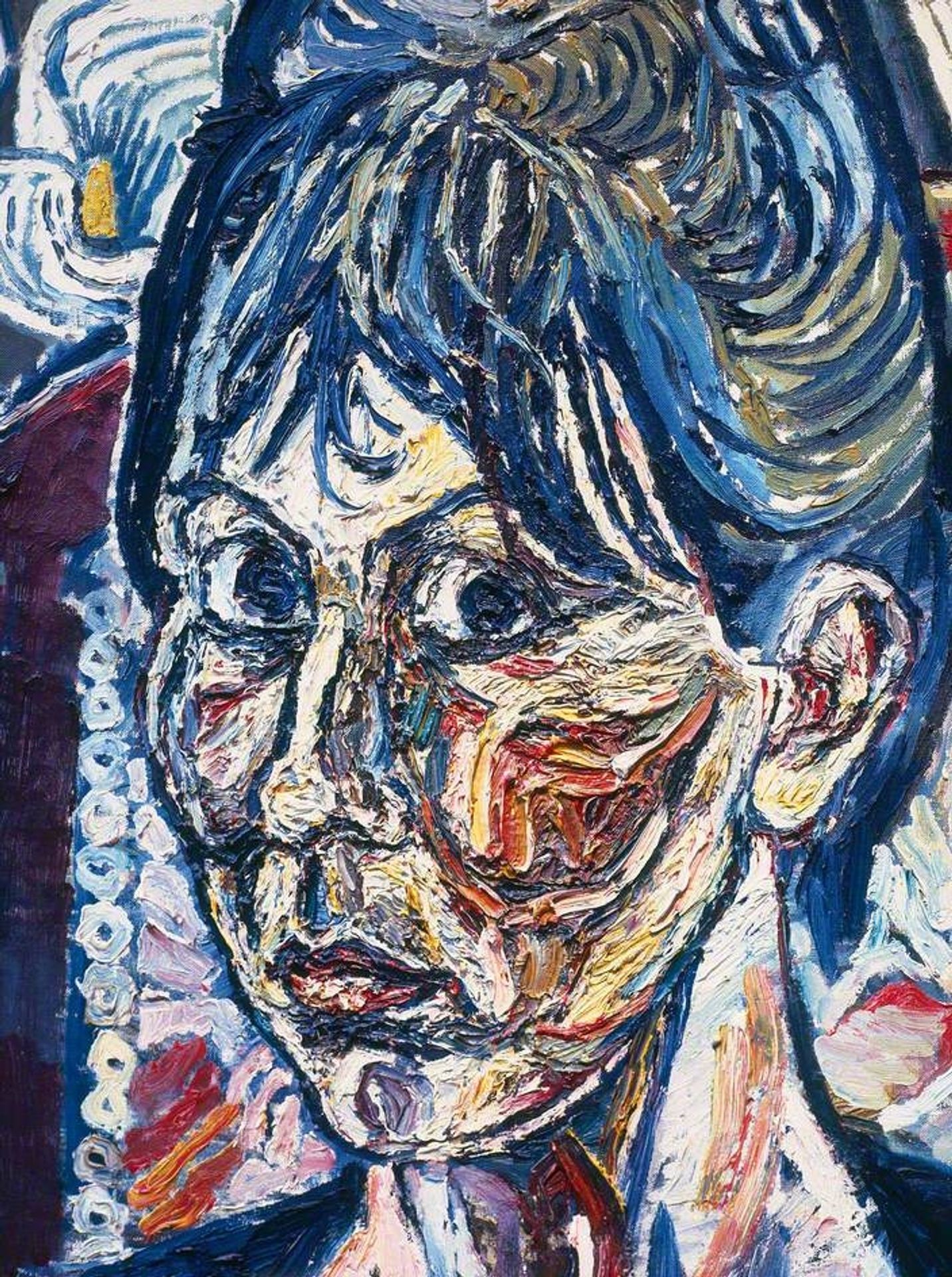 Janet and Lilies by John Bratby