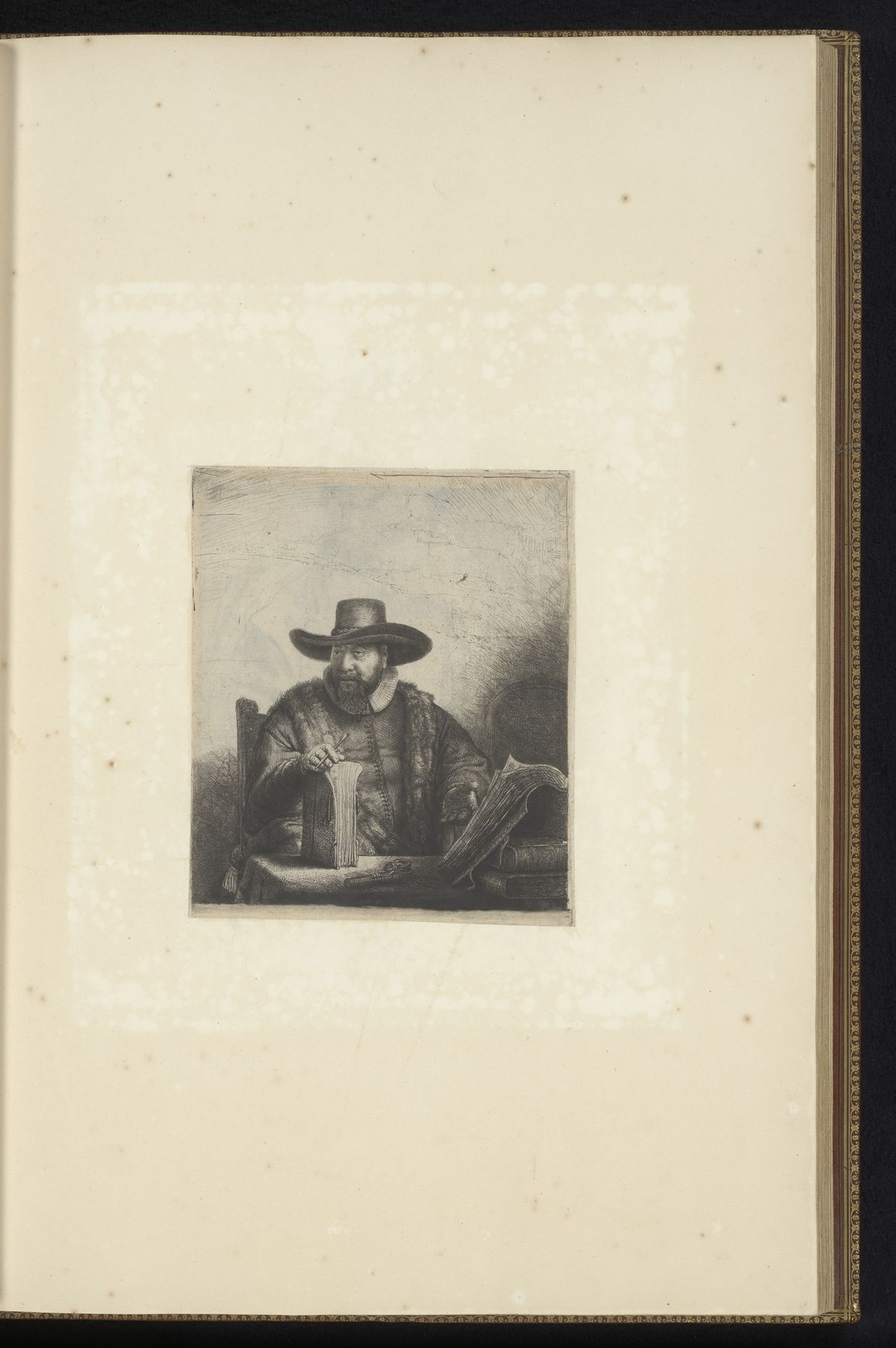 Portret van predikant Cornelis Claesz. Anslo by Rembrandt van Rijn